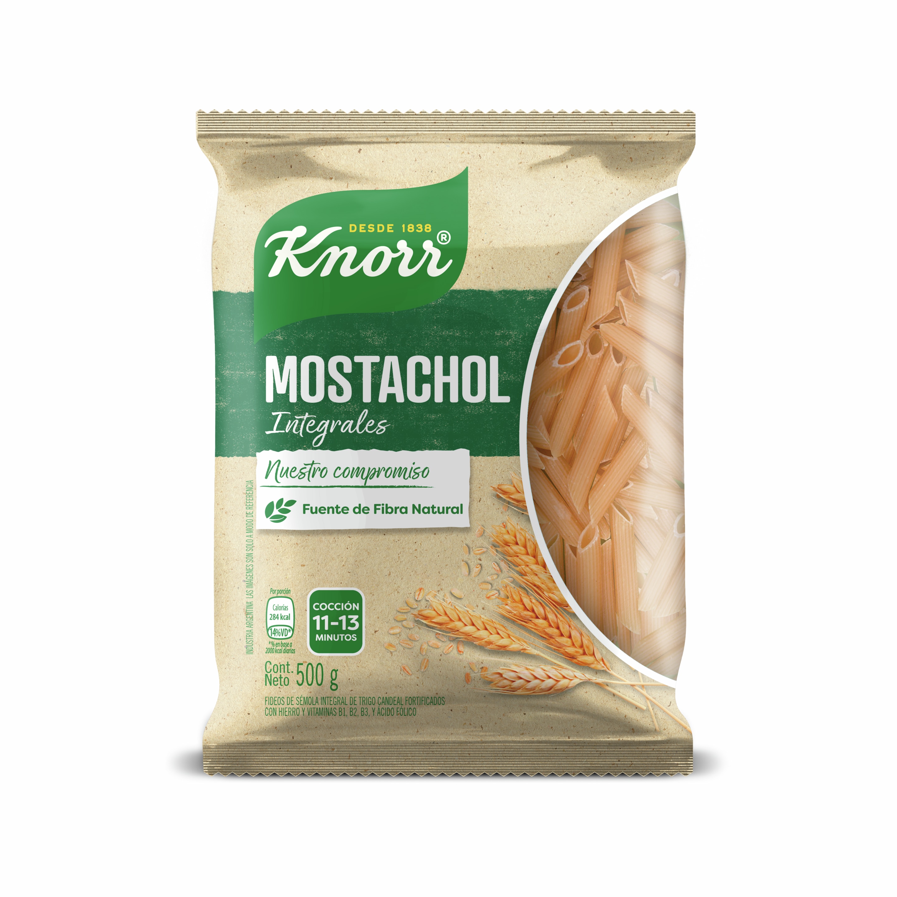 Imagen de envase Pastas Mostachol Integrales Knorr