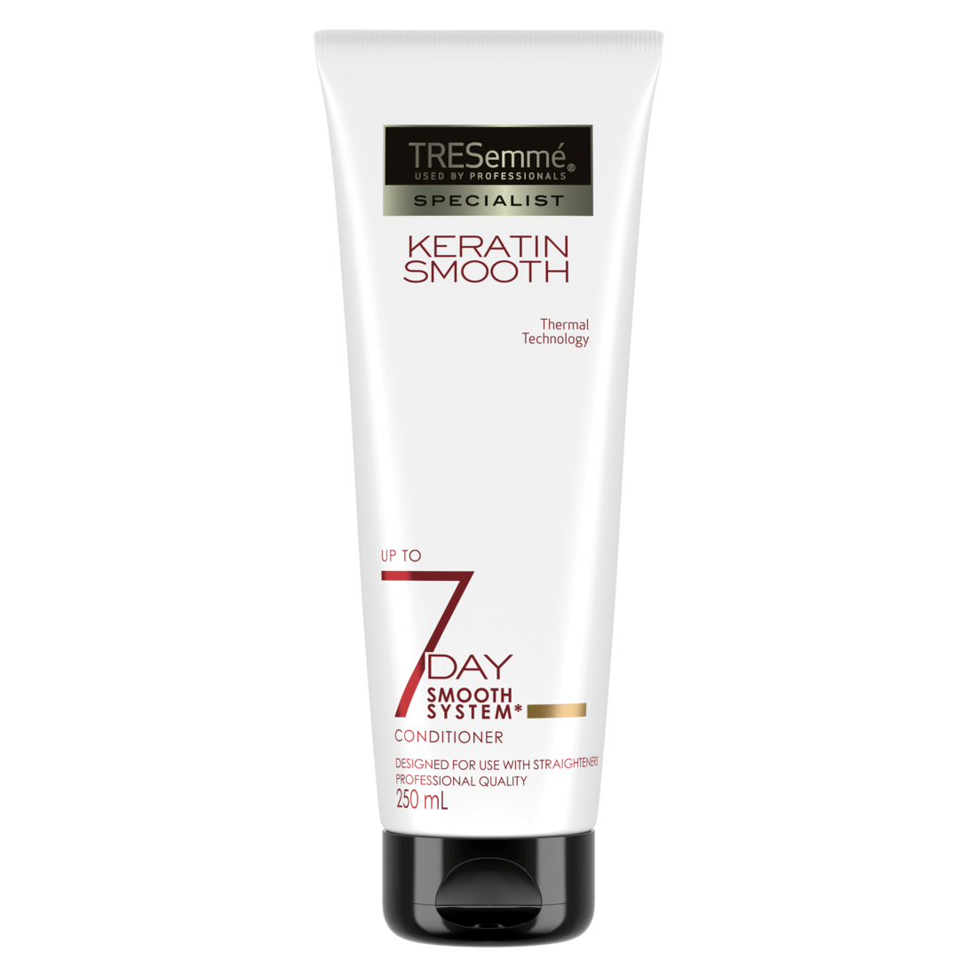 A 250ml bottle of TRESemmé 7 Day Smooth Conditioner front of pack image