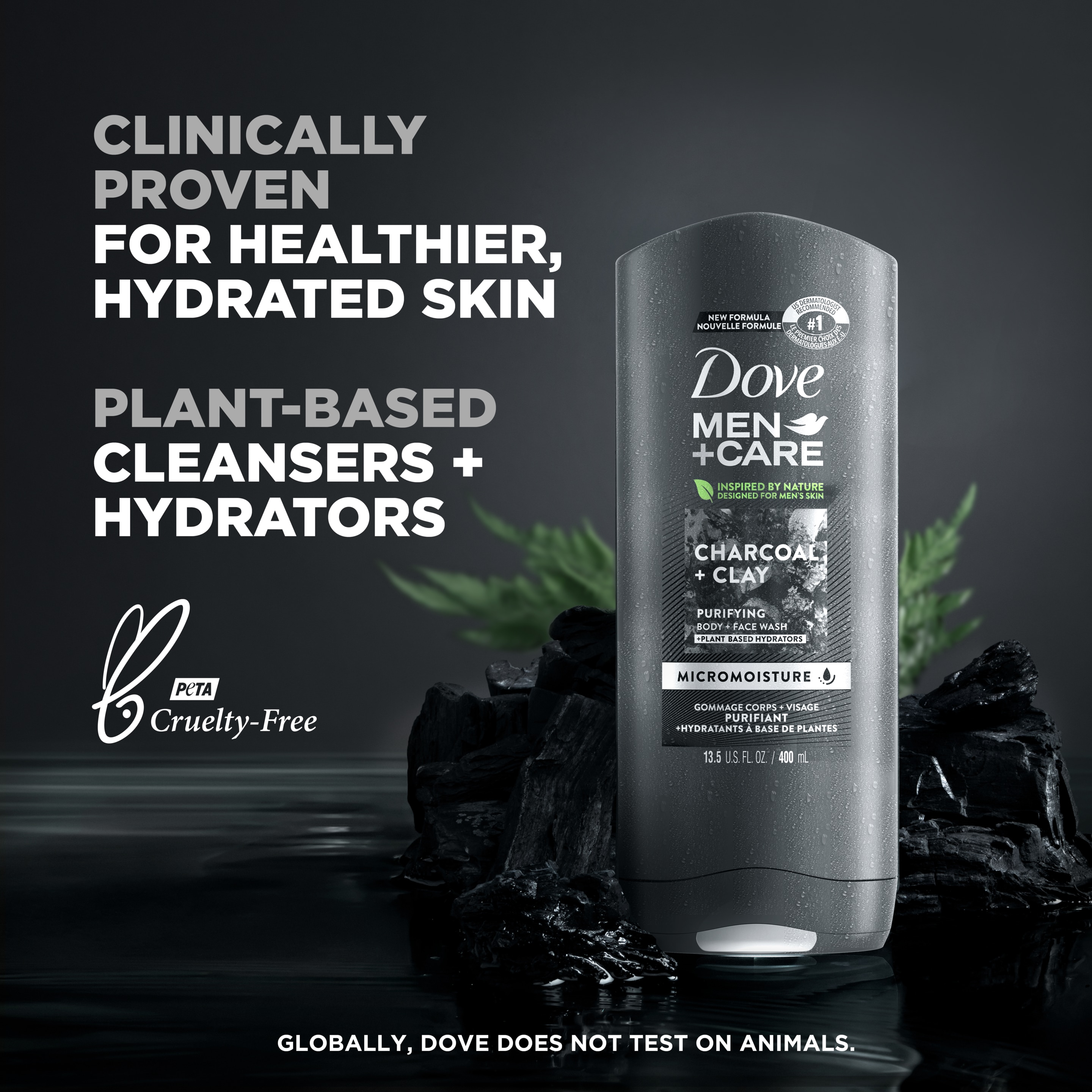 Men+Care Purifying Charcoal + Clay Body + Face Wash
