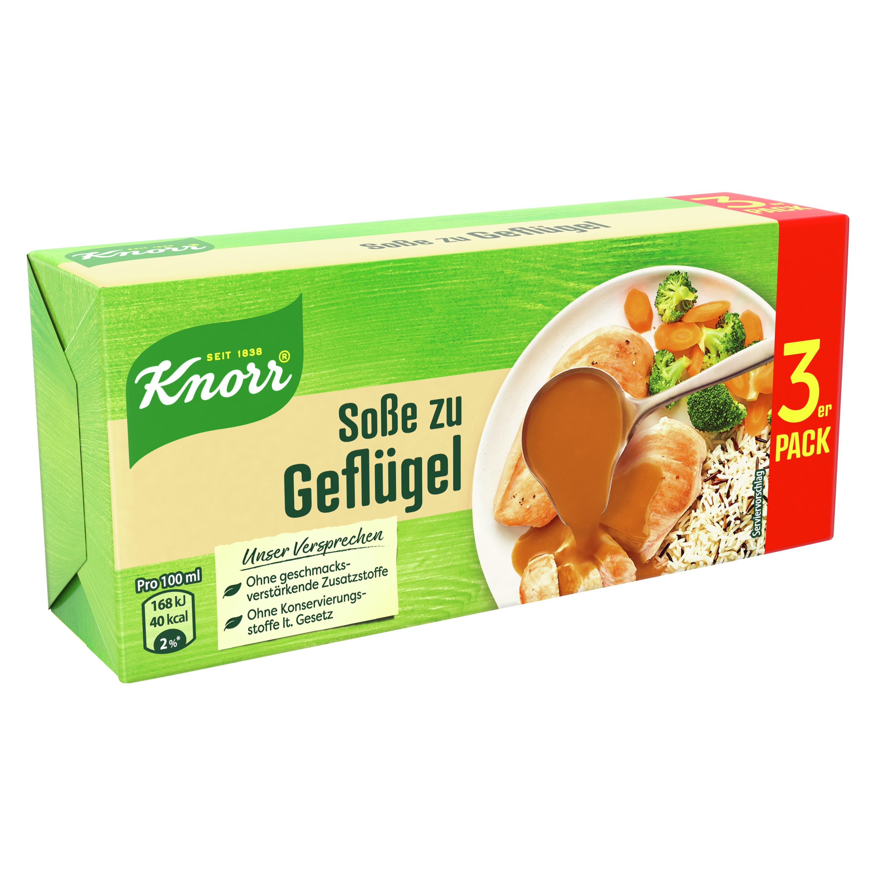 Knorr Soße zu Geflügel Würfel 3x 1/4l