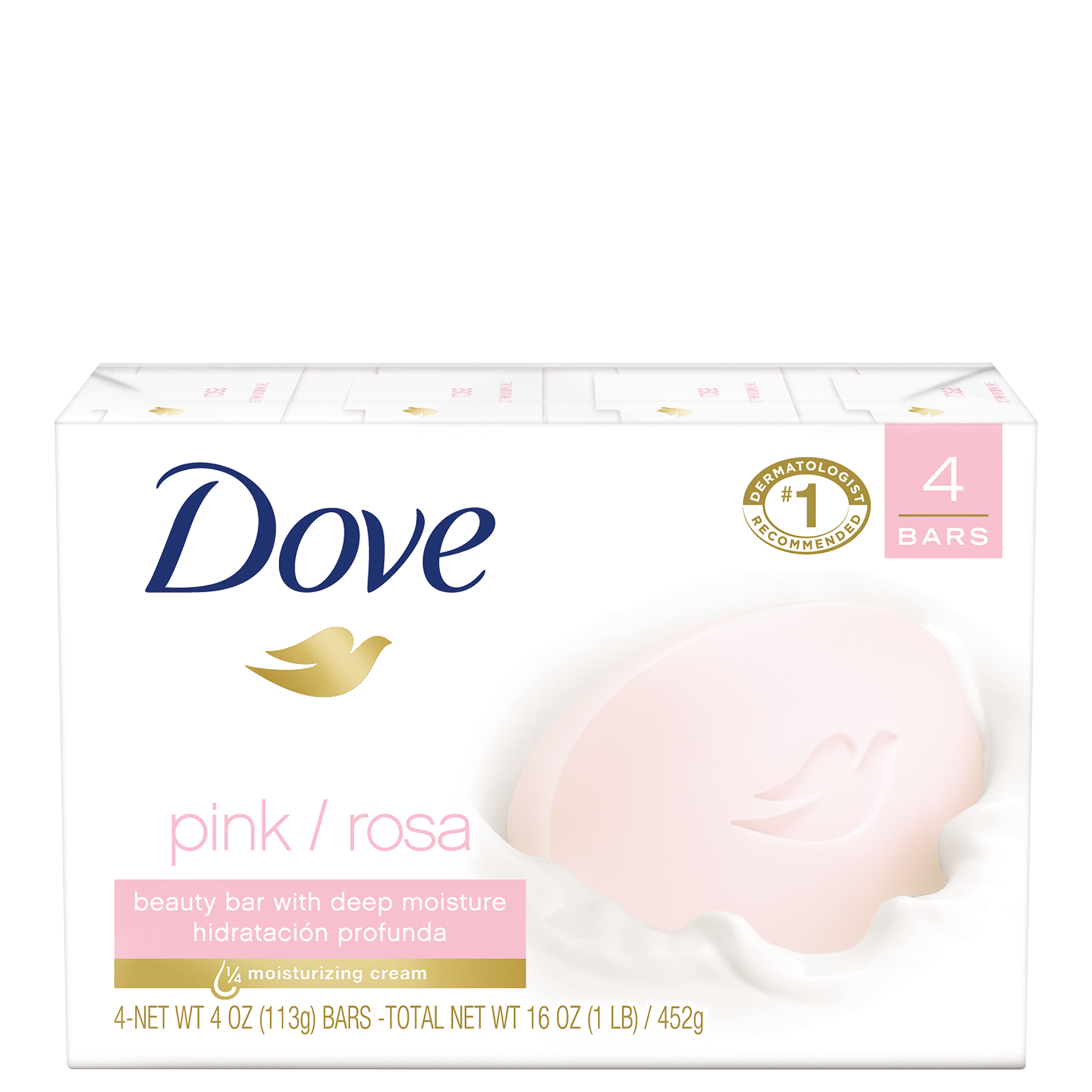 Dove Pink Beauty Bar 4 bar 4 oz