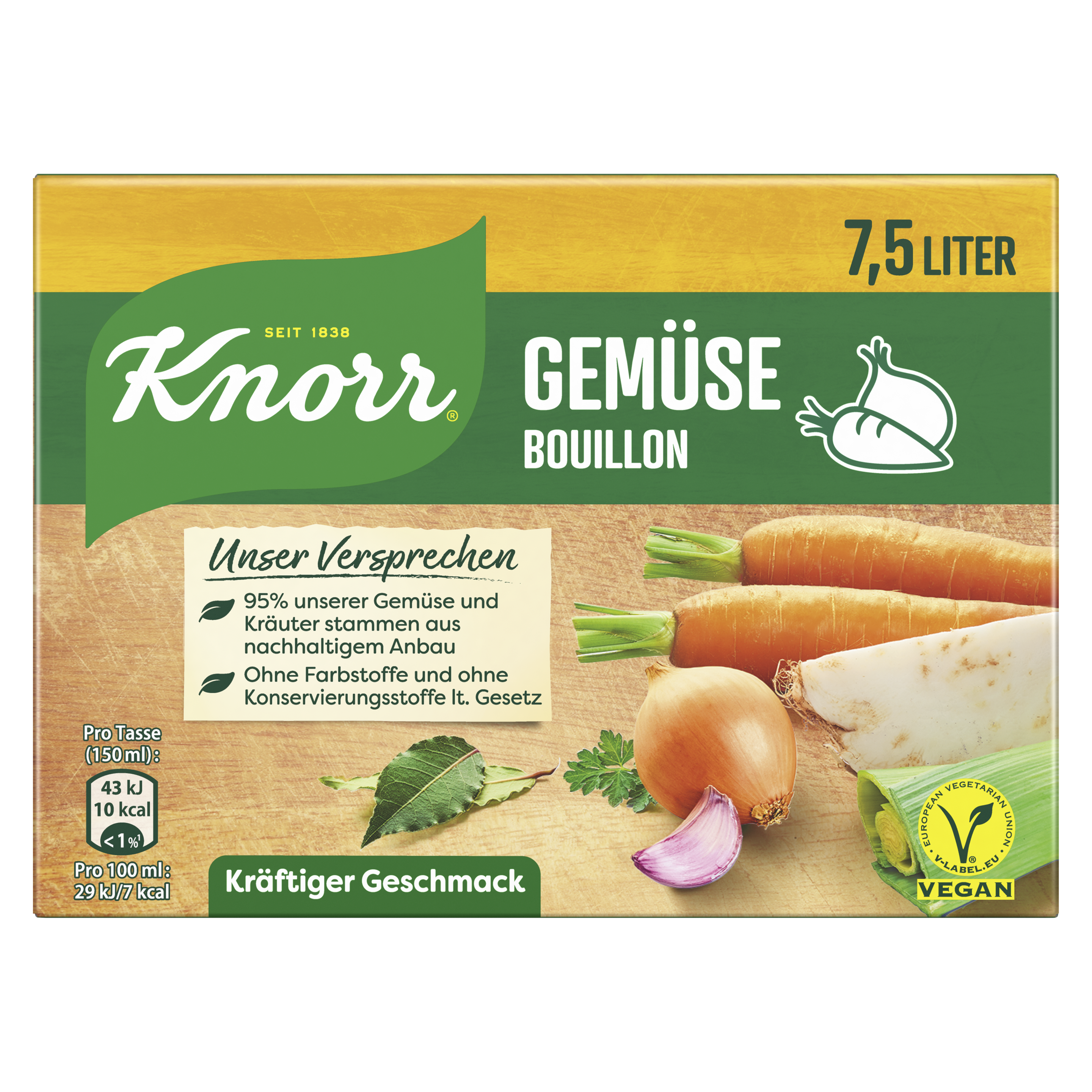 Knorr Bouillon Gemüse 7,5L Würfel