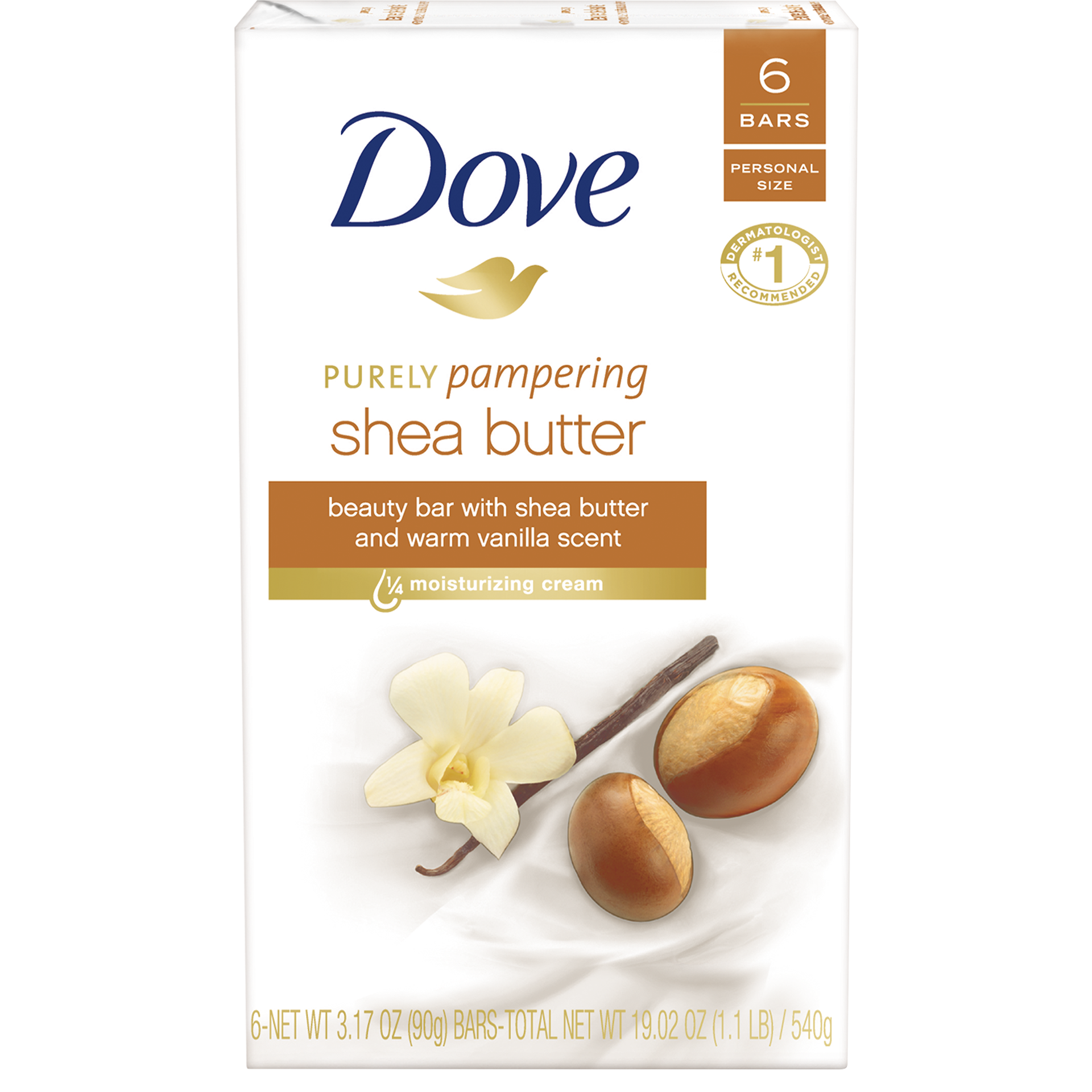 Dove Purely Pampering Shea Butter Beauty Bar 4 oz 6pk