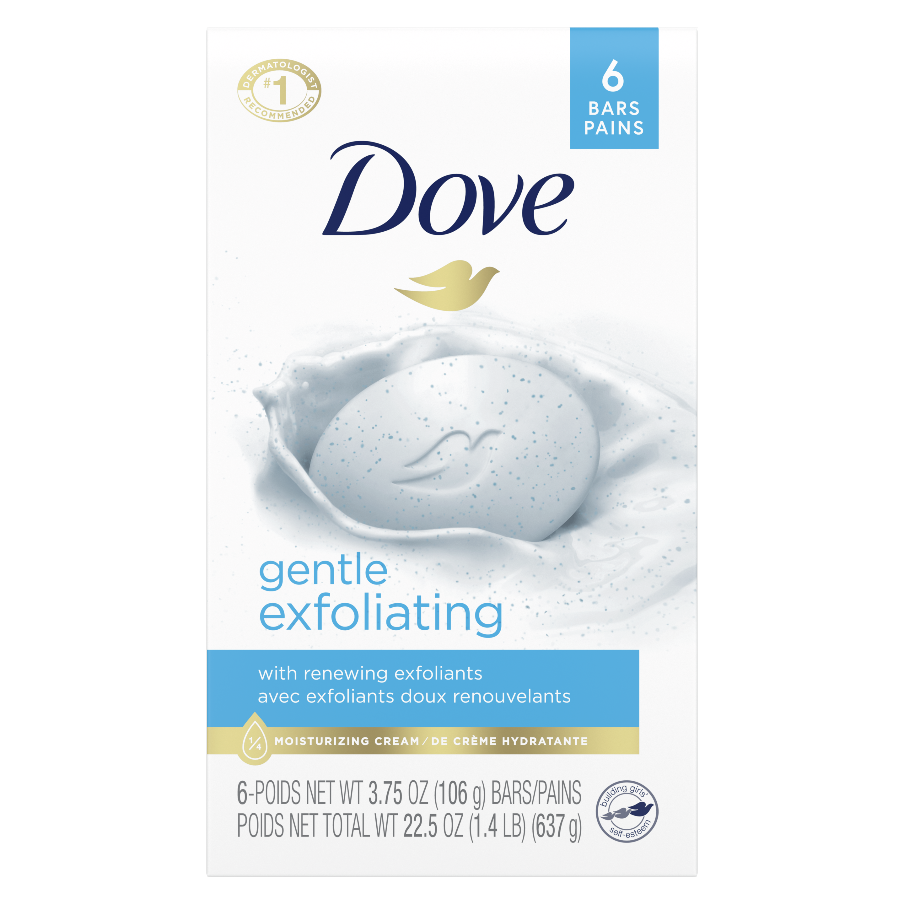 Dove Gentle Exfoliating Beauty Bar 4 oz 6 Bar