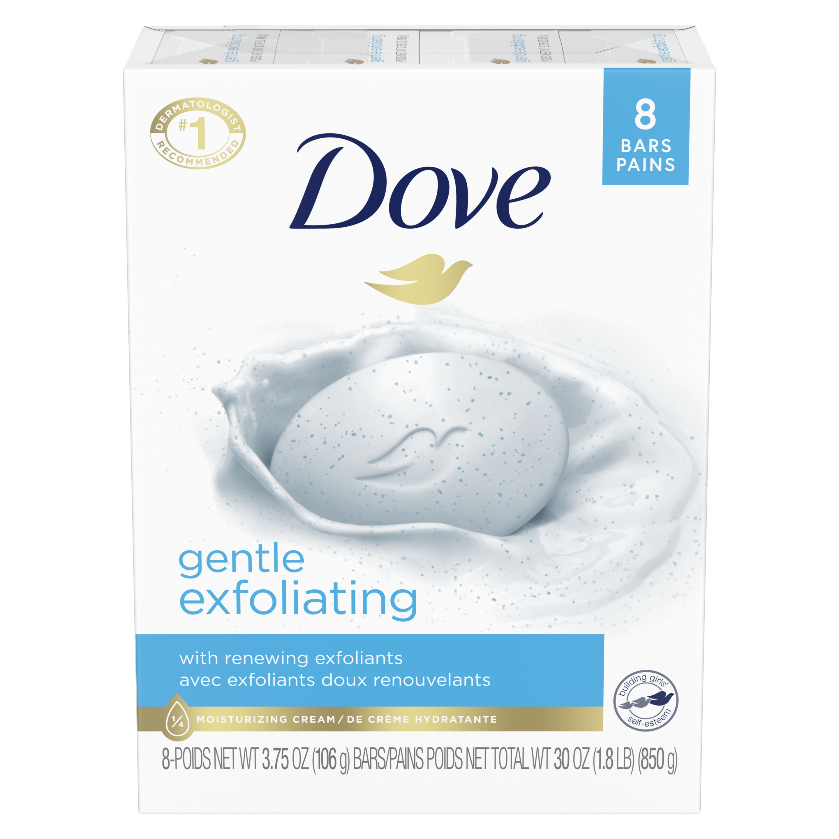 Dove Gentle Exfoliating Beauty Bar 8 Bar 3.75oz