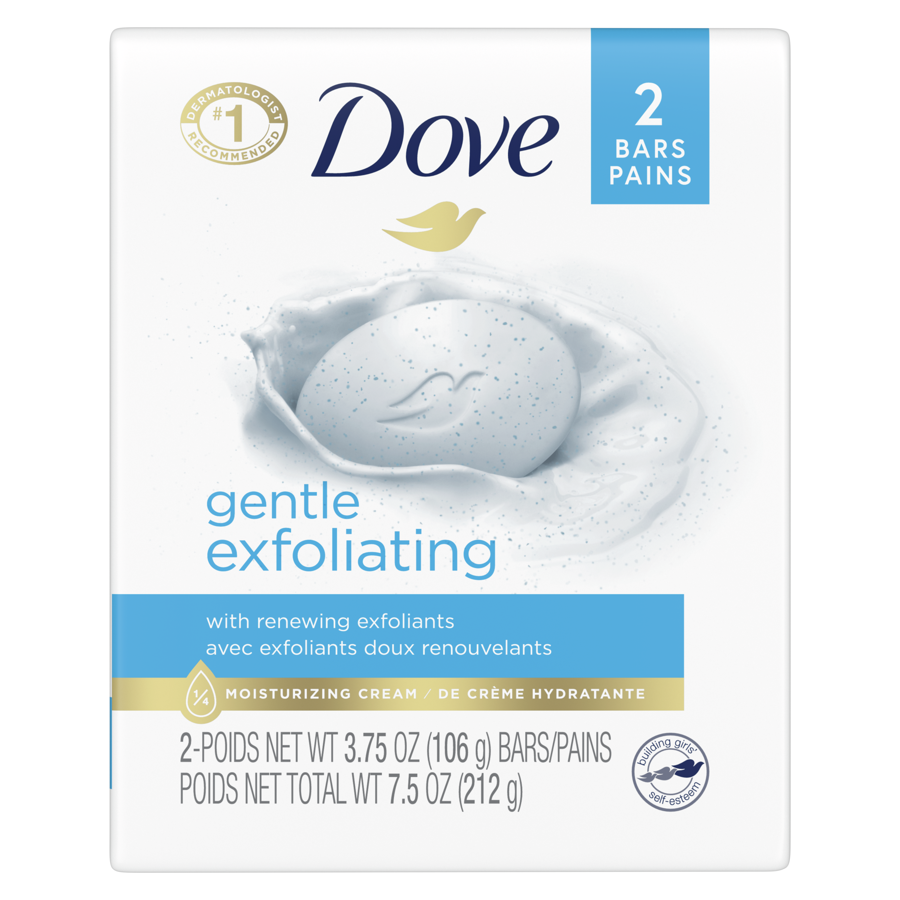 Dove Gentle Exfoliating Beauty Bar 4 oz 2 Bar