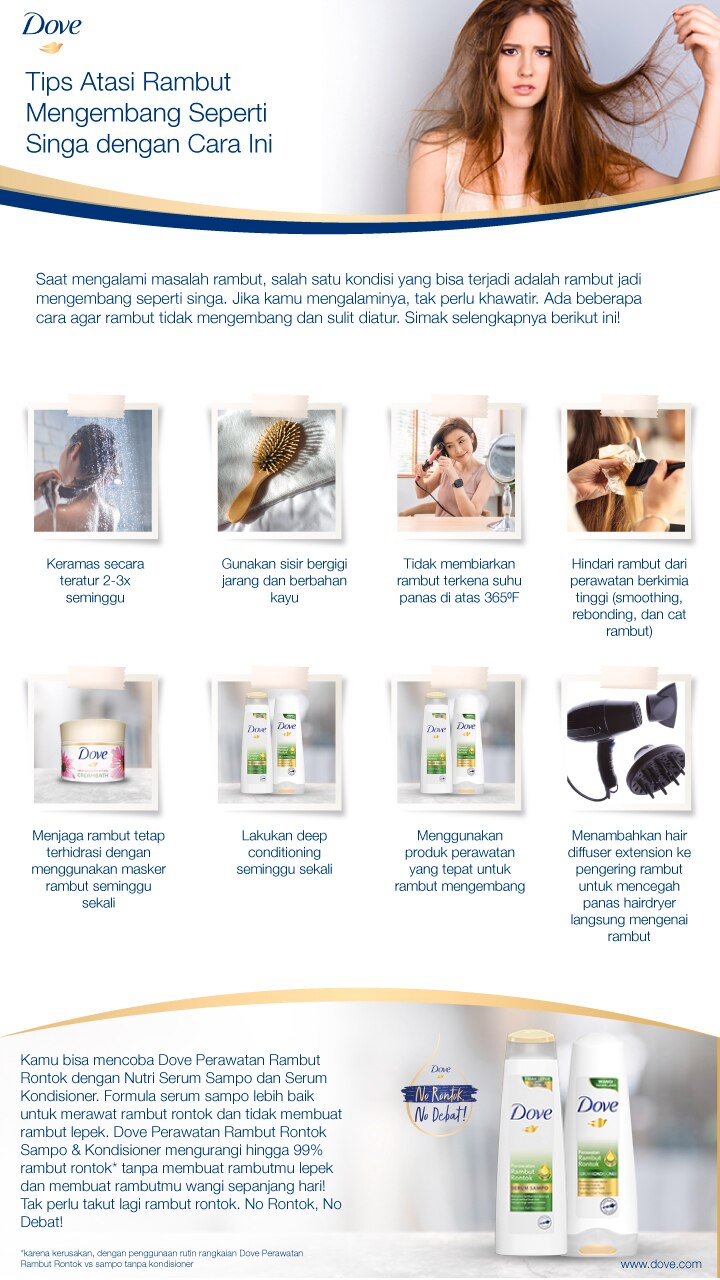 Tips Atasi Rambut Mengembang Seperti Singa dengan Cara Ini