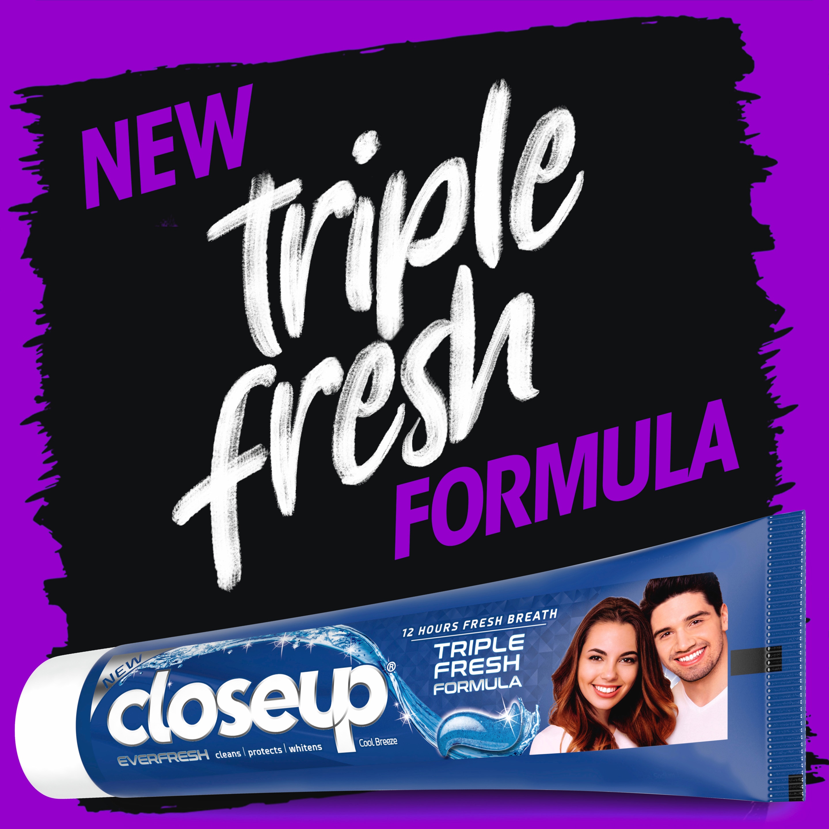 CLOSE UP Triple Fresh Formula Toothpaste, Cool Breeze, 120ml