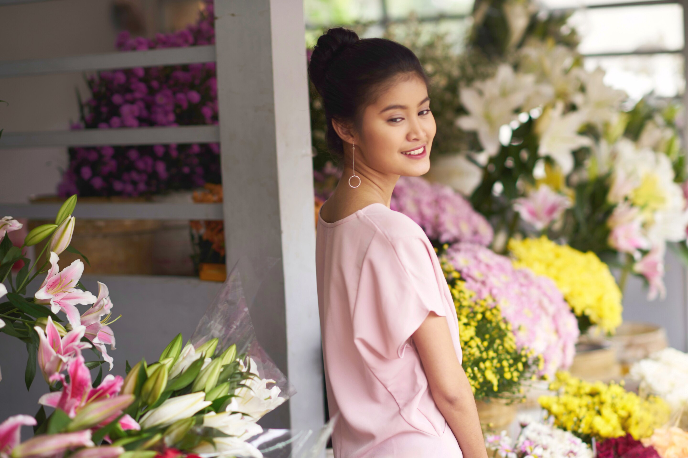 ผมบัน ทรงผมดังโงะ มวยผม ถุงเท้า Sock Bun