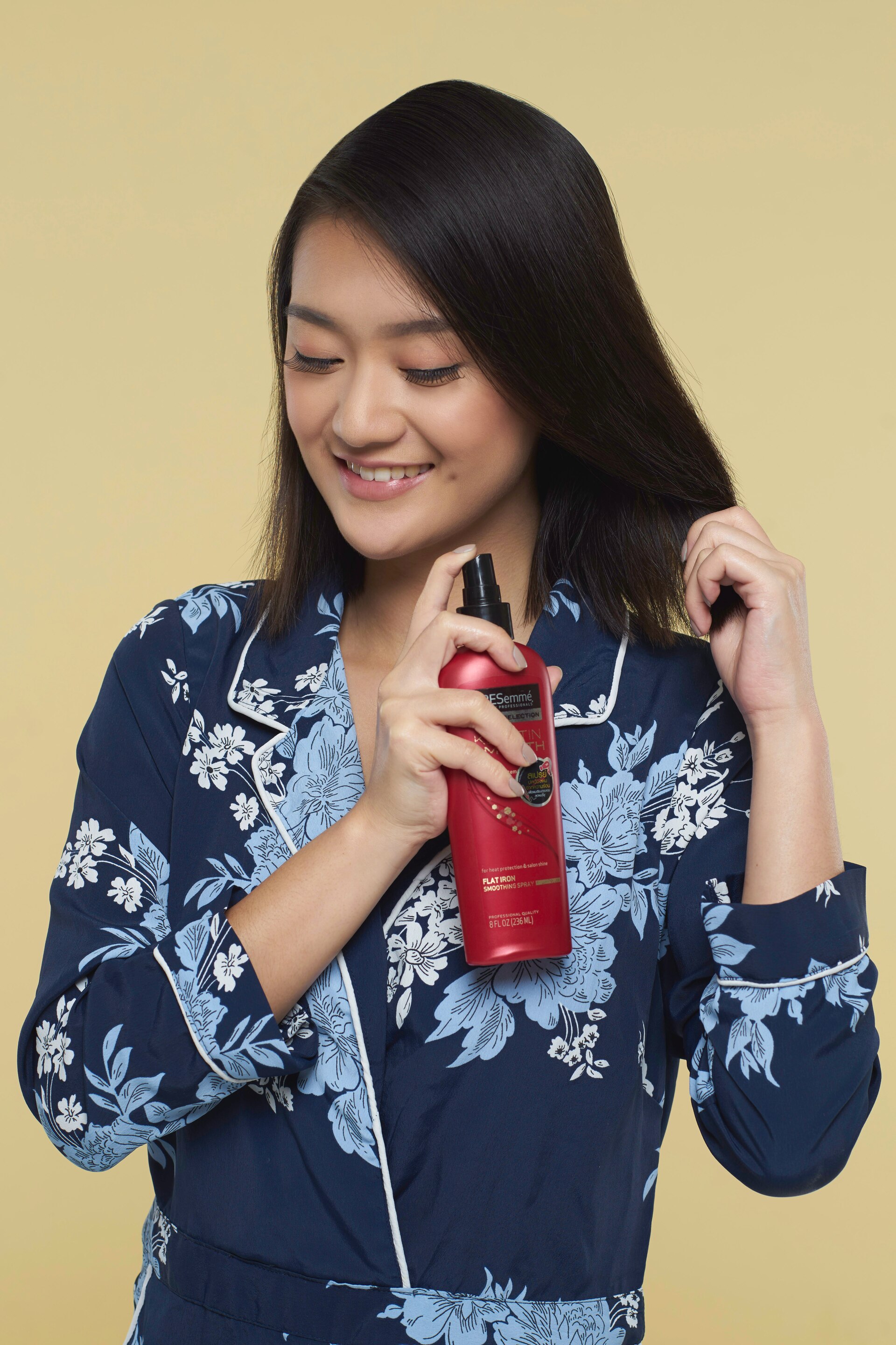 Step 2 - curl choppy bob.