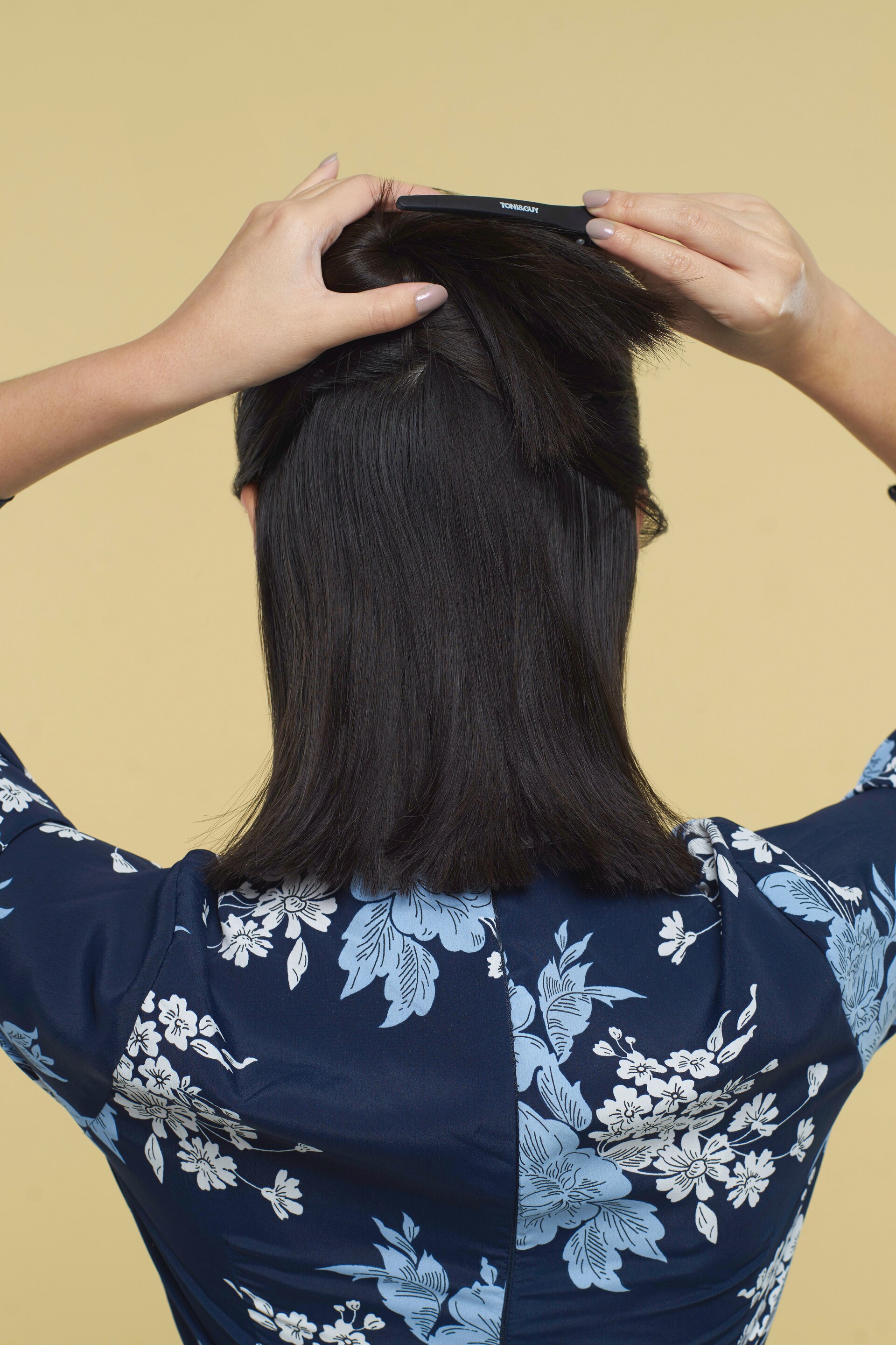 Step 3 - curl choppy bob.
