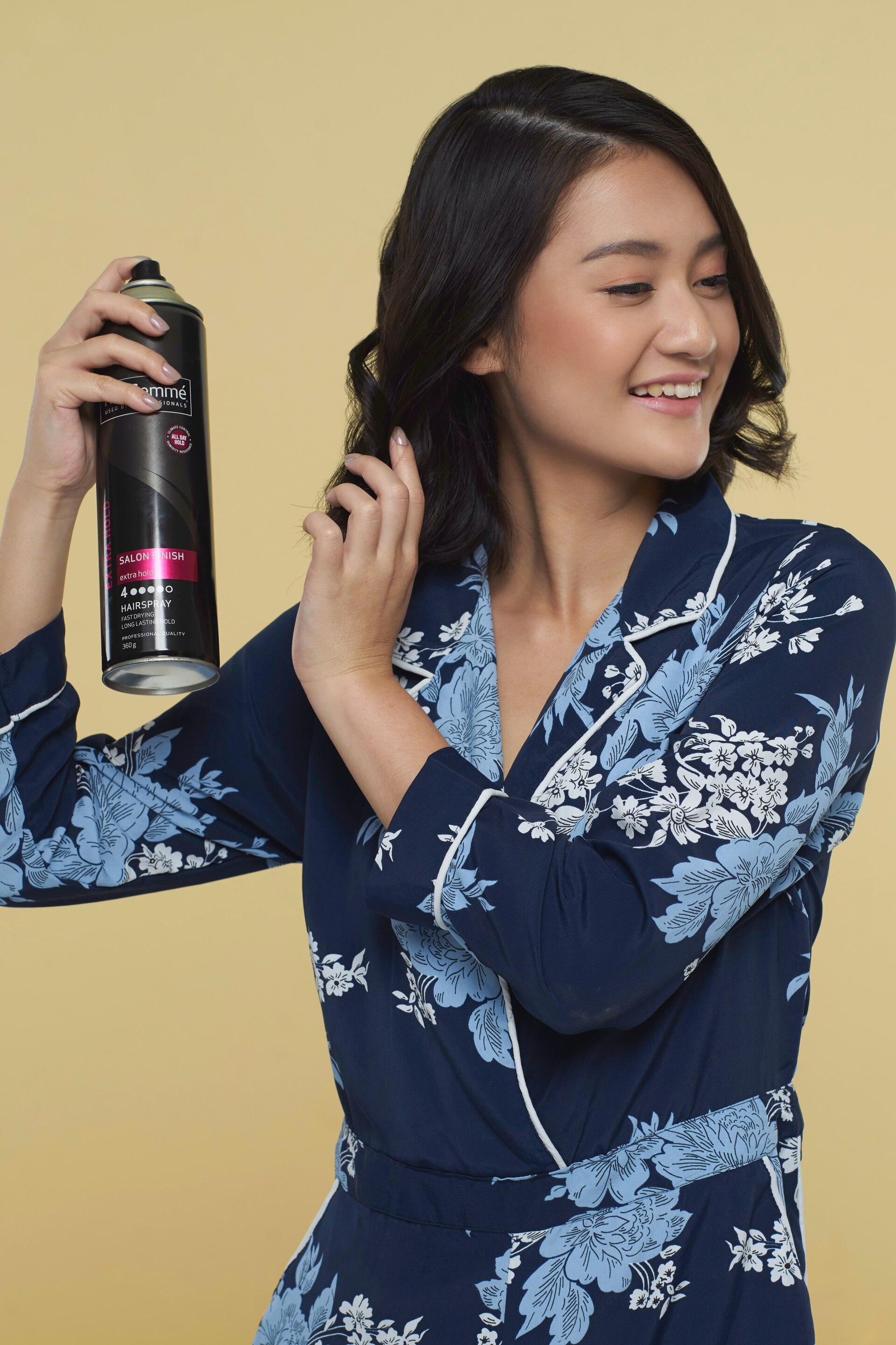 Step 7 - curl choppy bob.