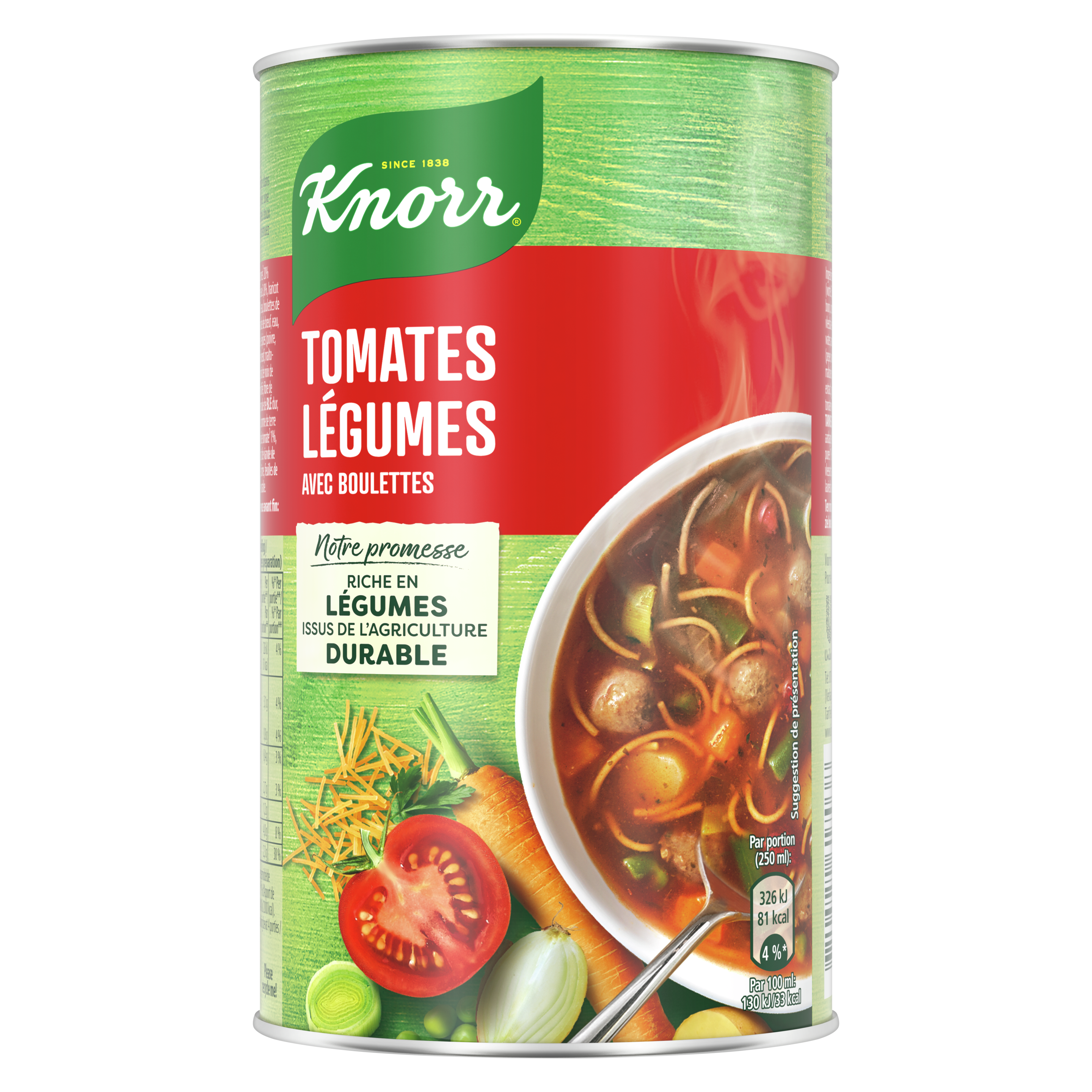 Tomates-Légumes avec boulettes 515 ml