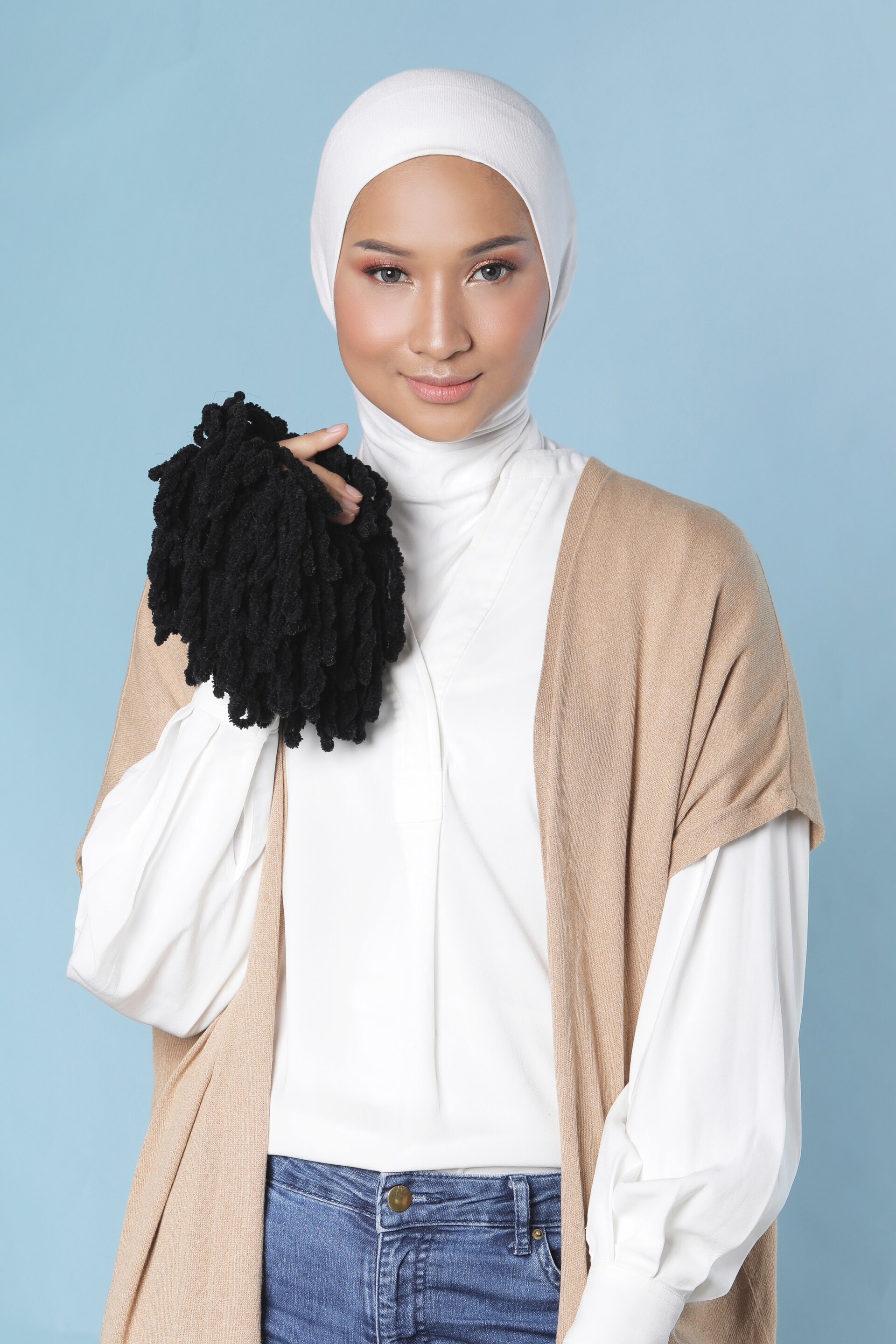 Step 1 - Tutorial hijab kasual scrunchies