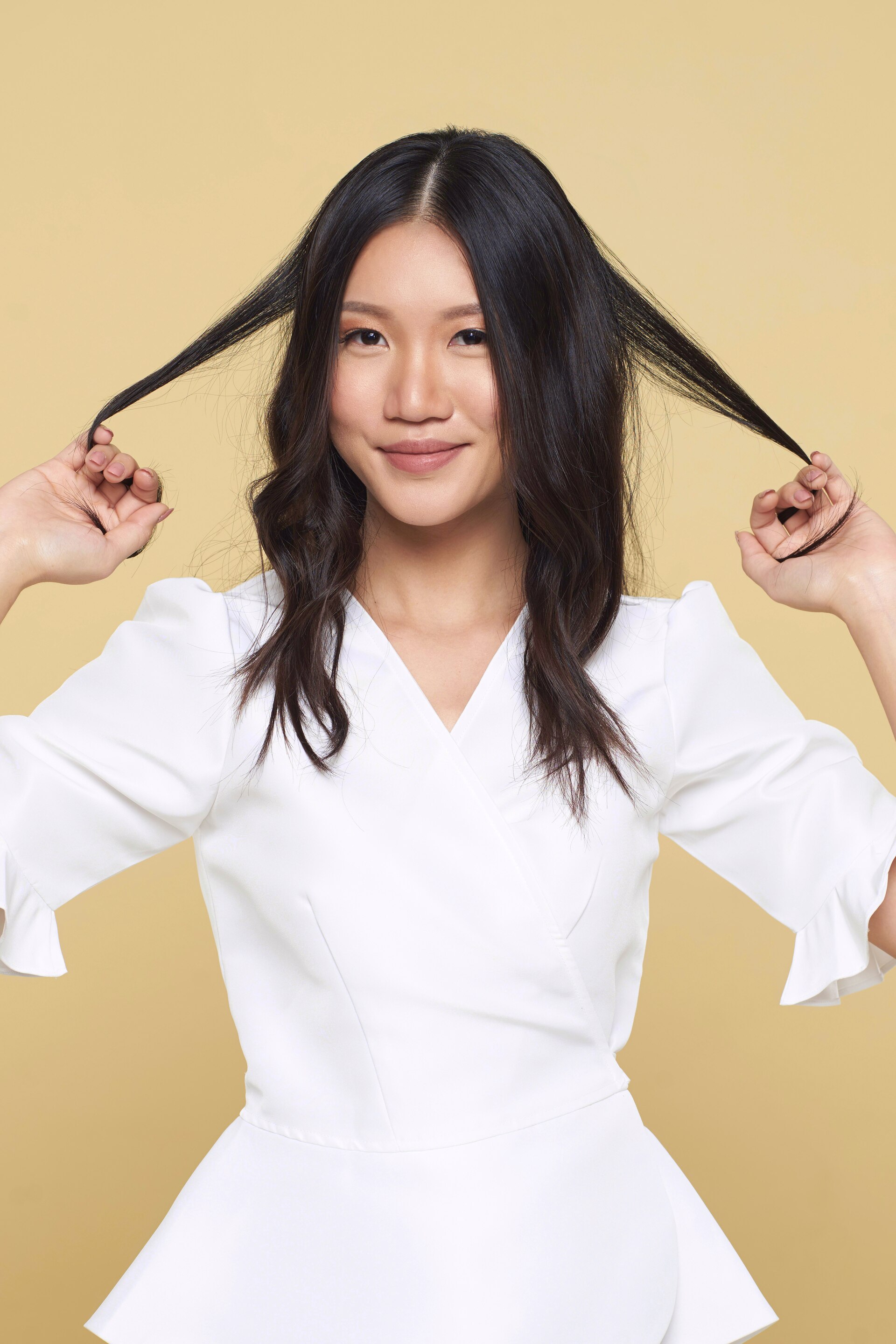 gaya twisted ponytail half updo