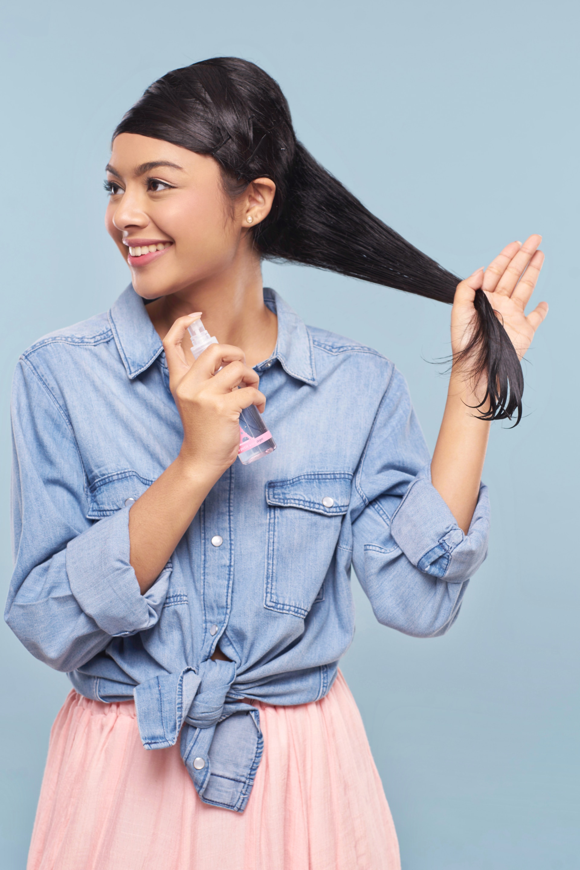 Step 4 - Cara meluruskan rambut secara alami.