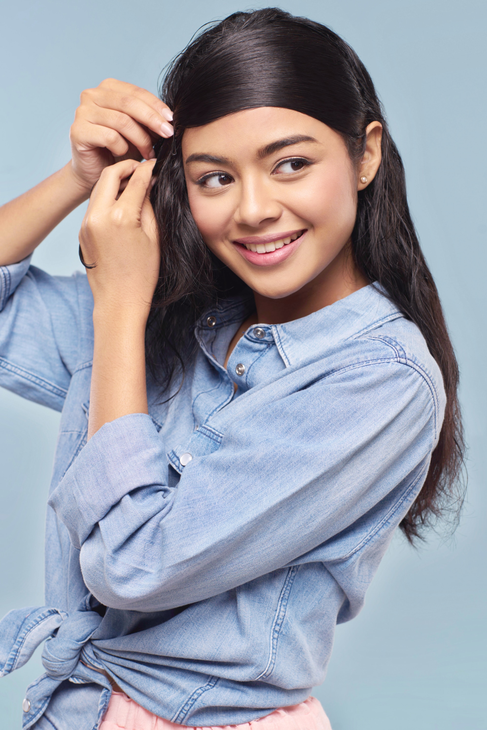 Step 2 - Cara meluruskan rambut secara alami.