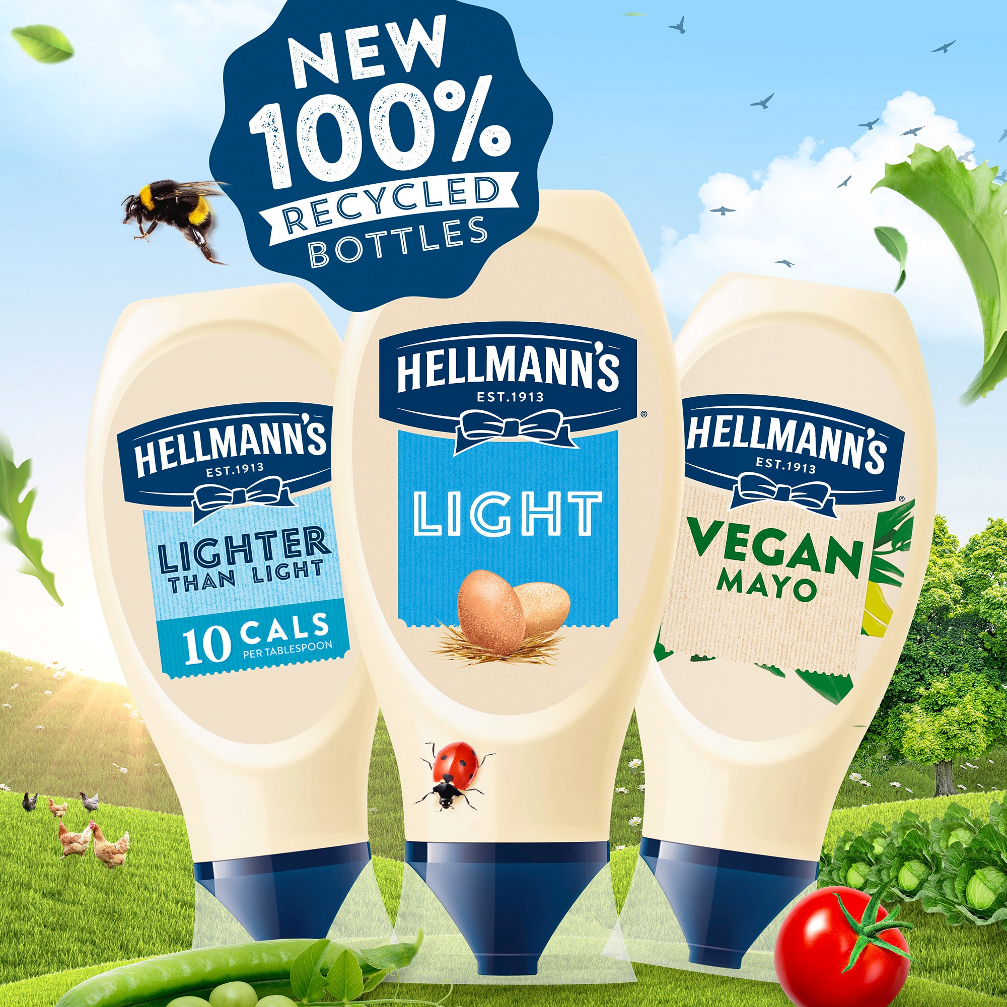 Hellmann's New 100% Recycled Bottles
