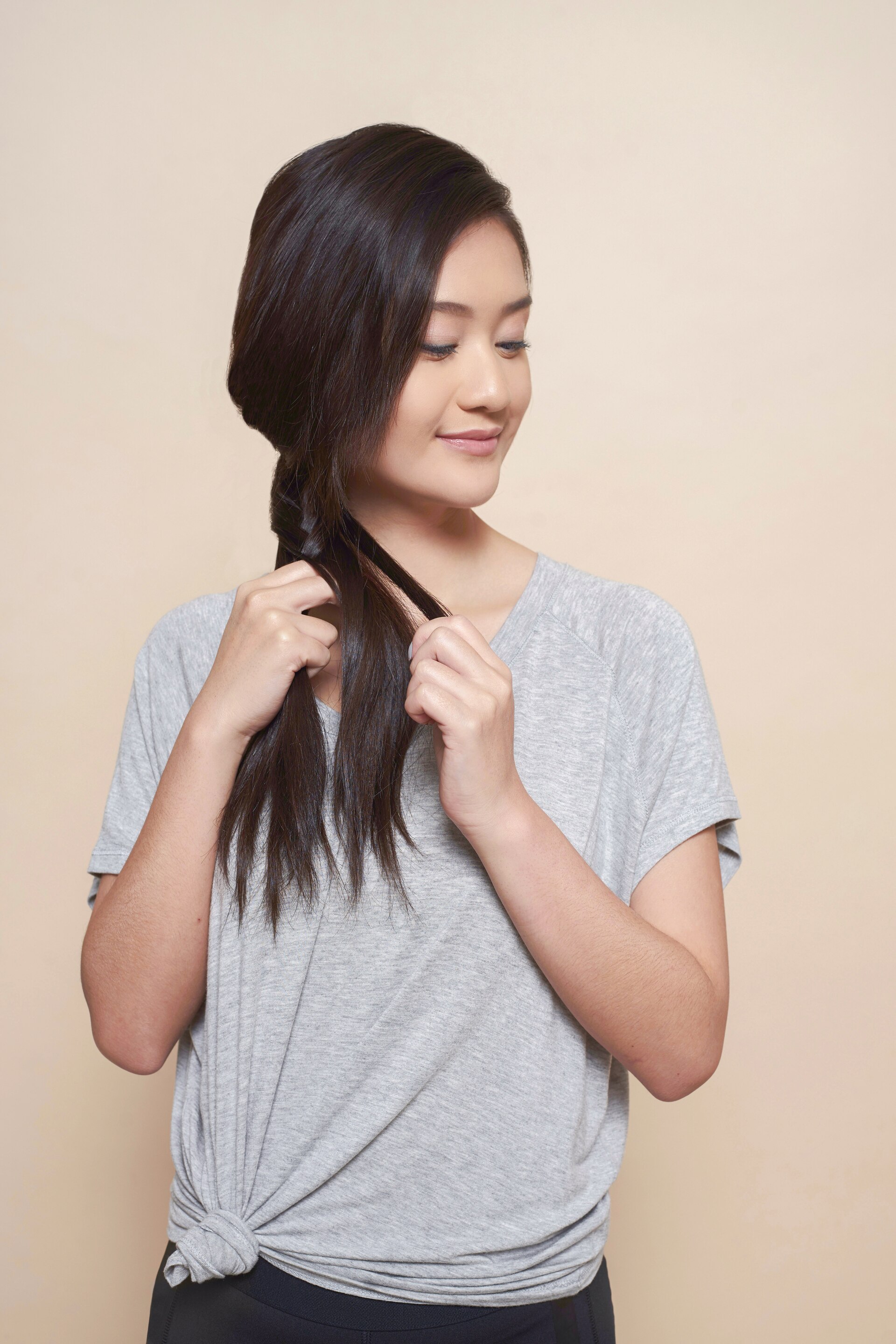 kepang rambut fishtail