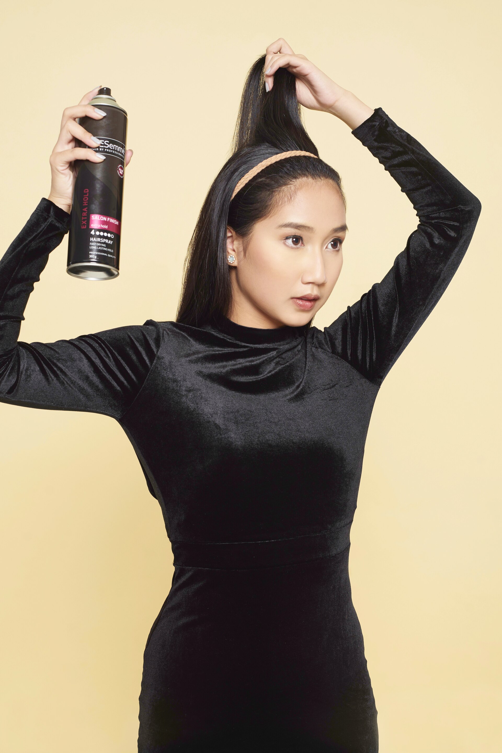 Step 3 - bouffant hair.