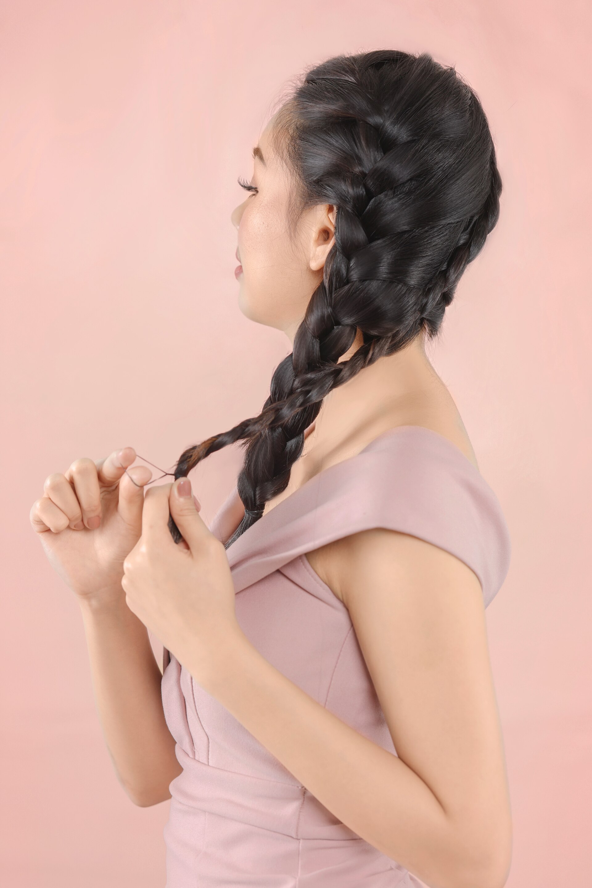 satukan kepangan rambut