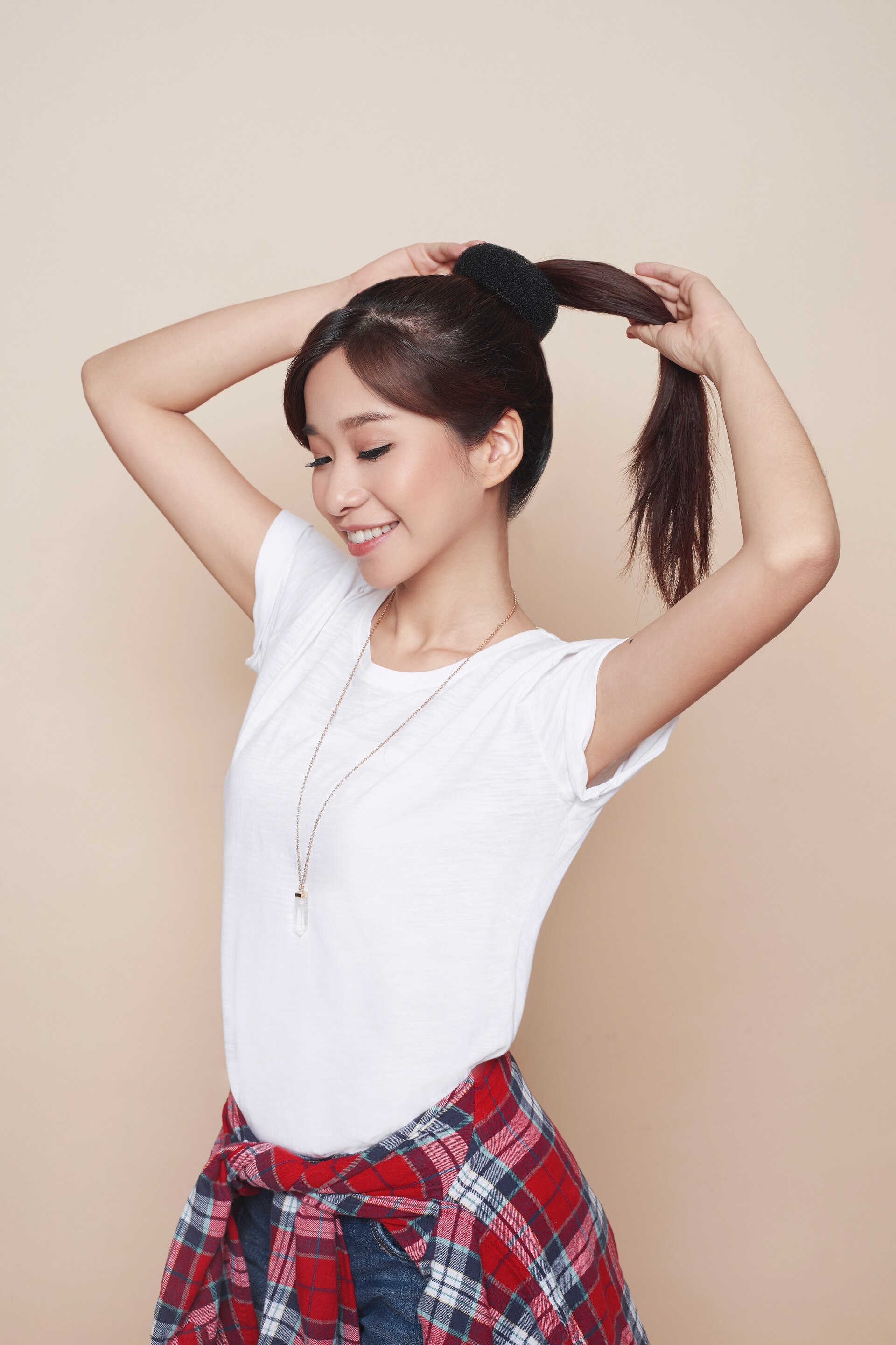 cara memakai donat rambut