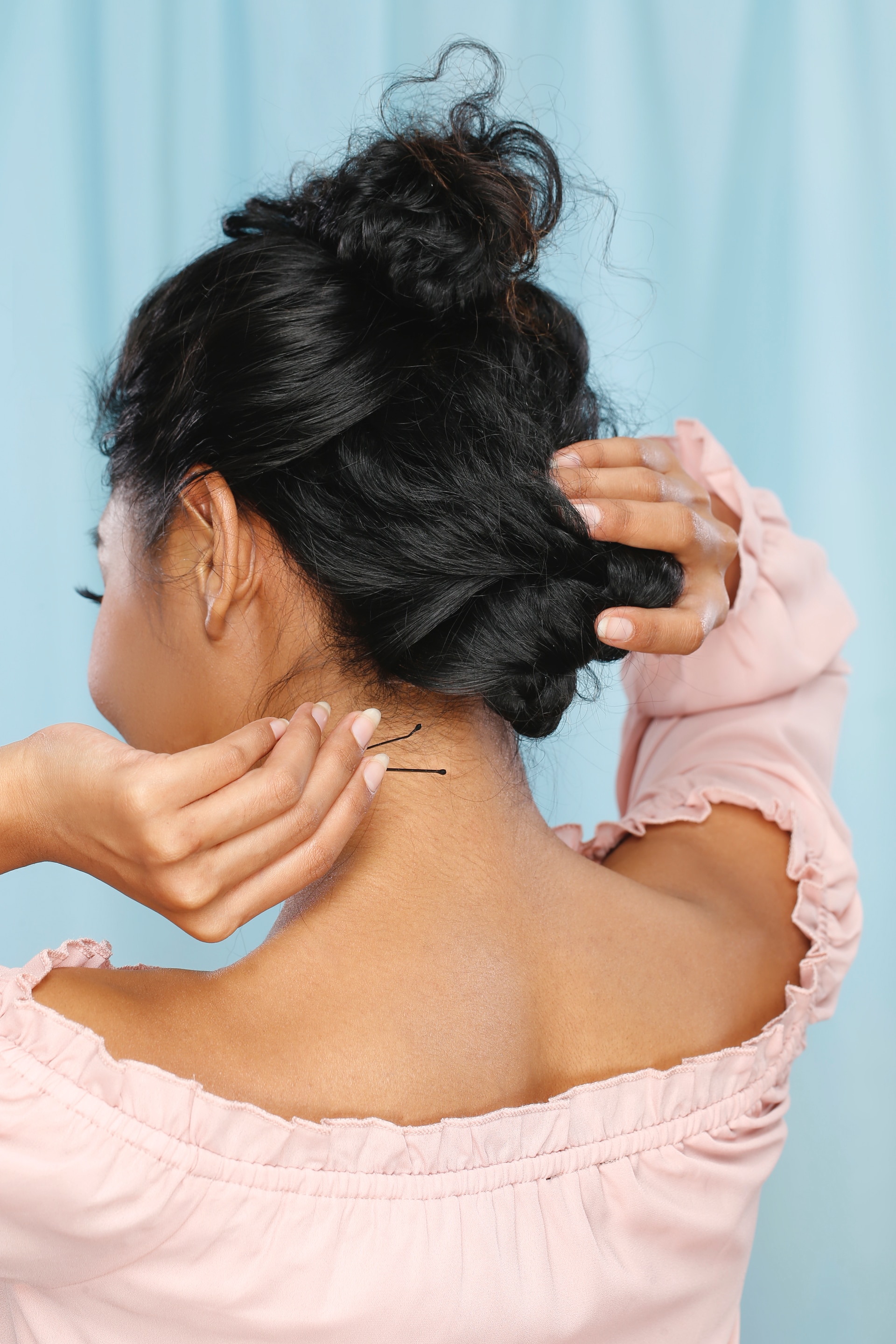 Step 3 Sanggul Kepang Rambut Keriting