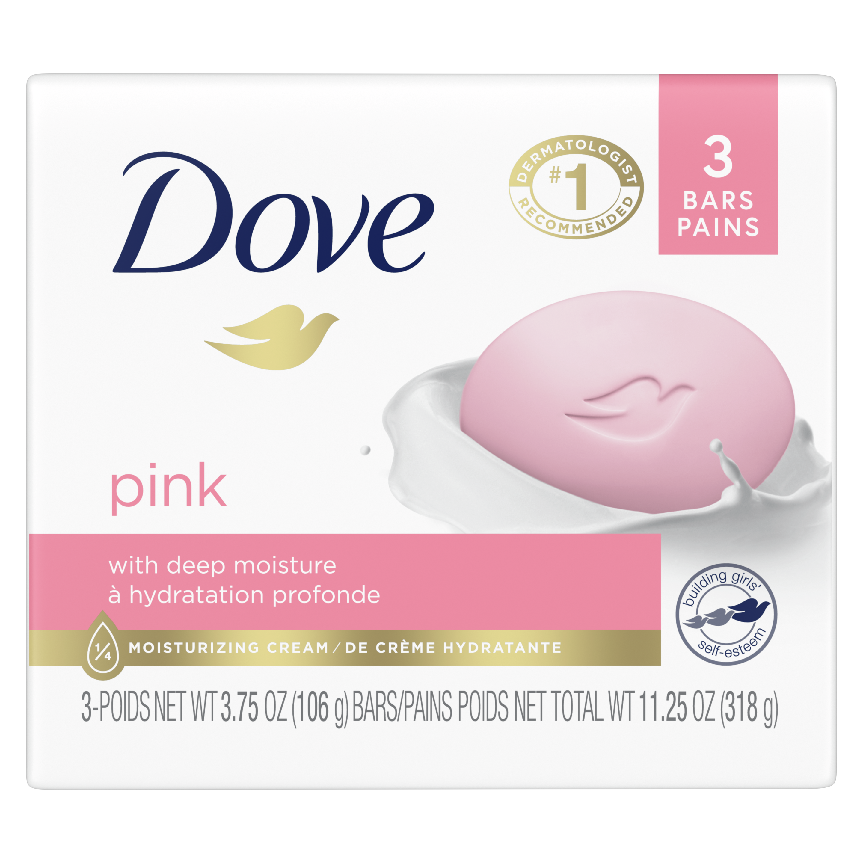 pink dove bar soap