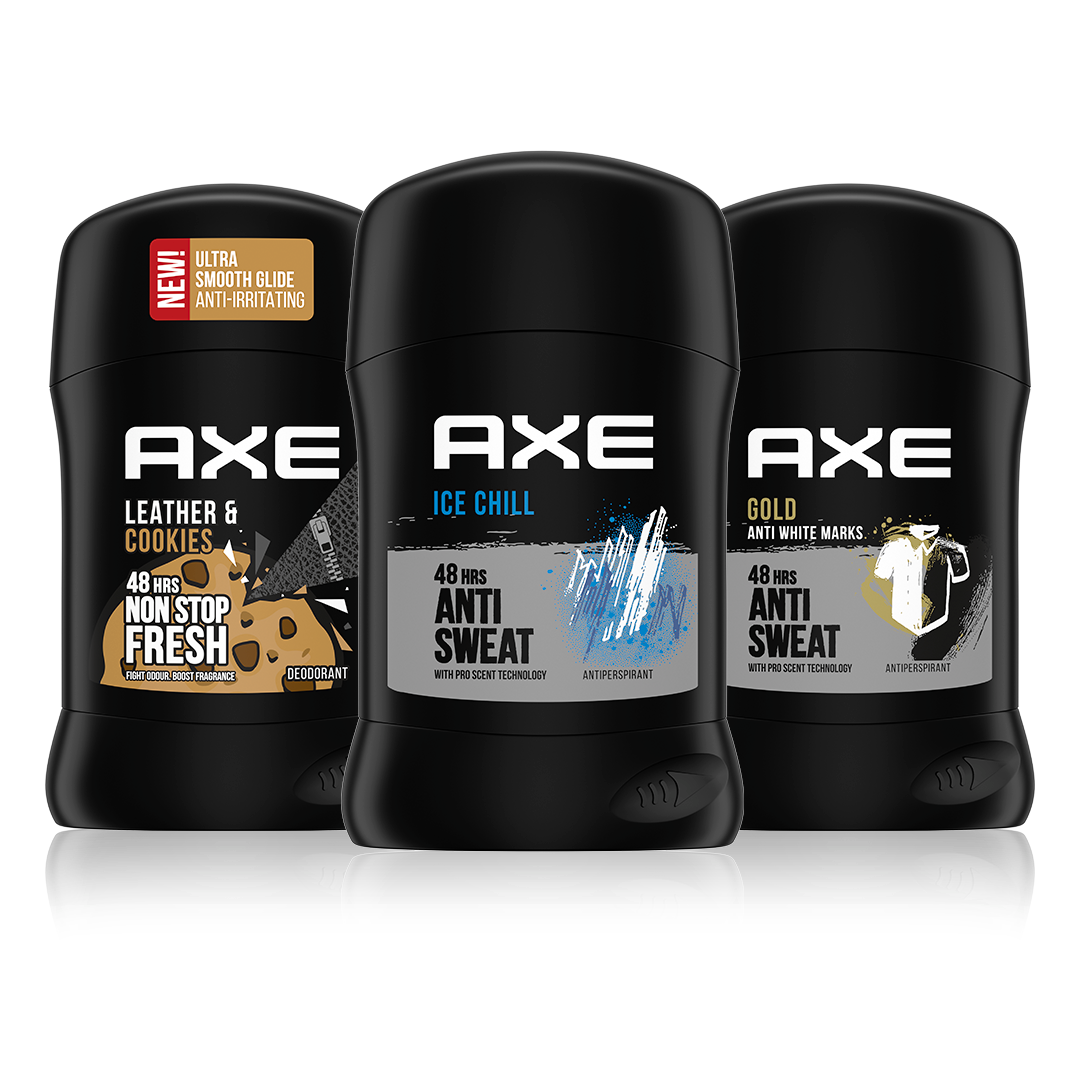 Výběr antiperspirantů a deodorantů Axe.