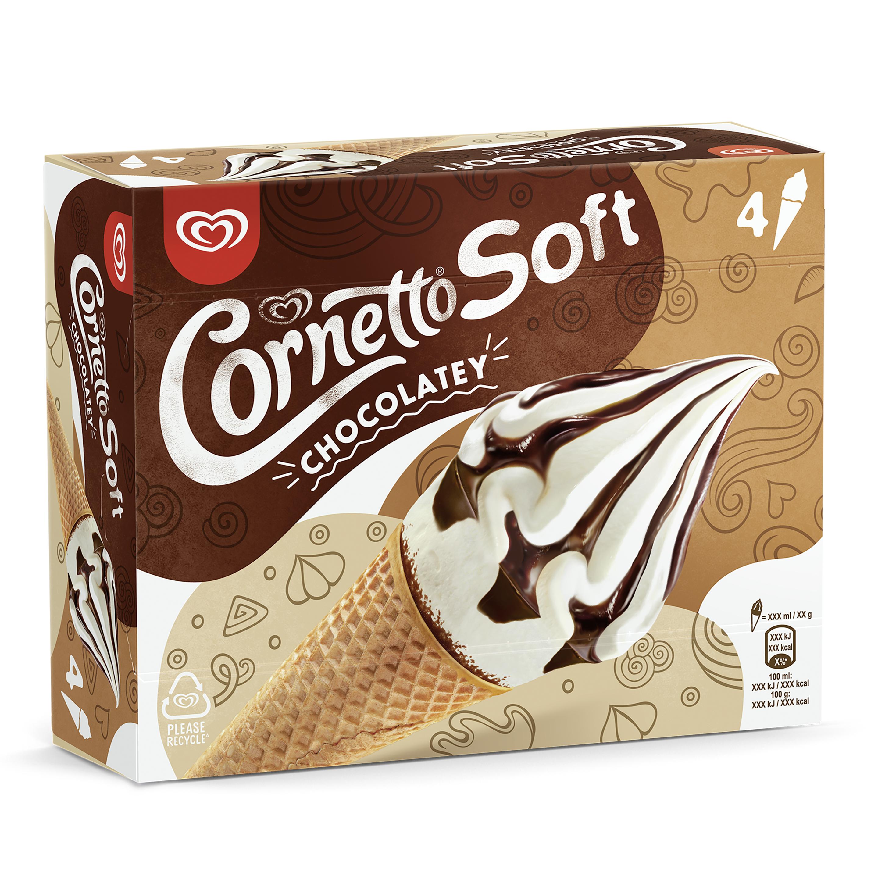 Cornetto Soft 140ml x 4
