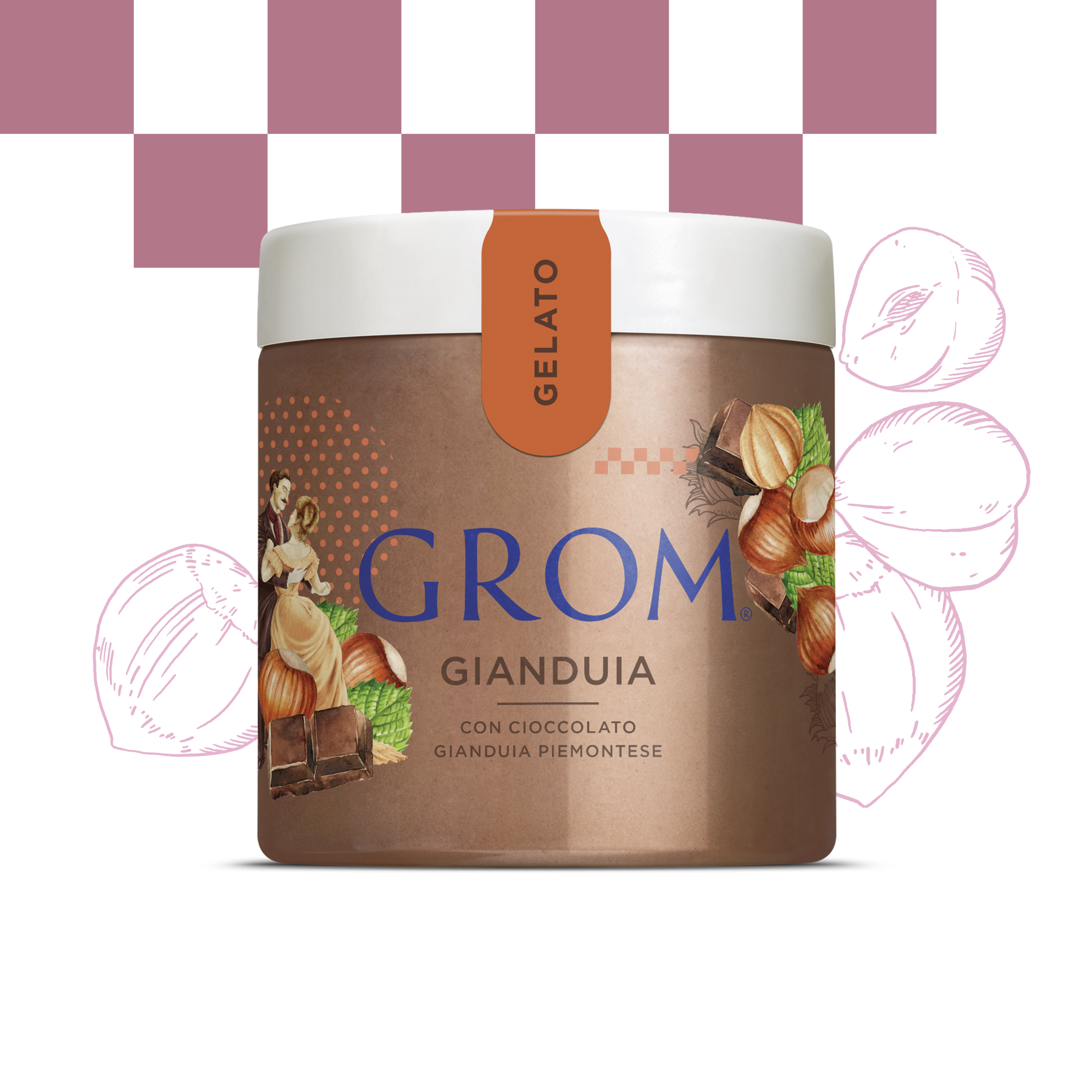 Gianduja Gelato Tub