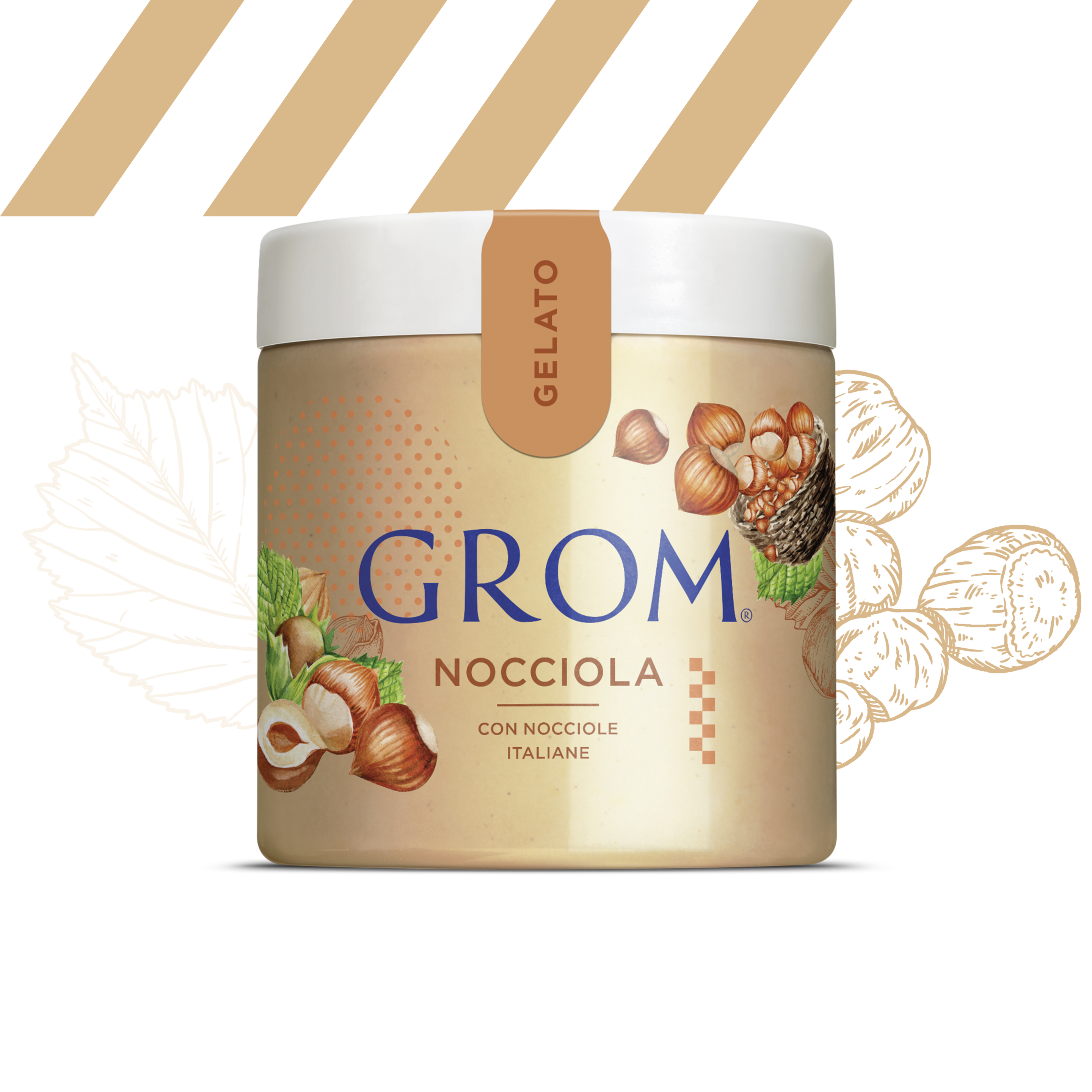 Nocciola Gelato tub