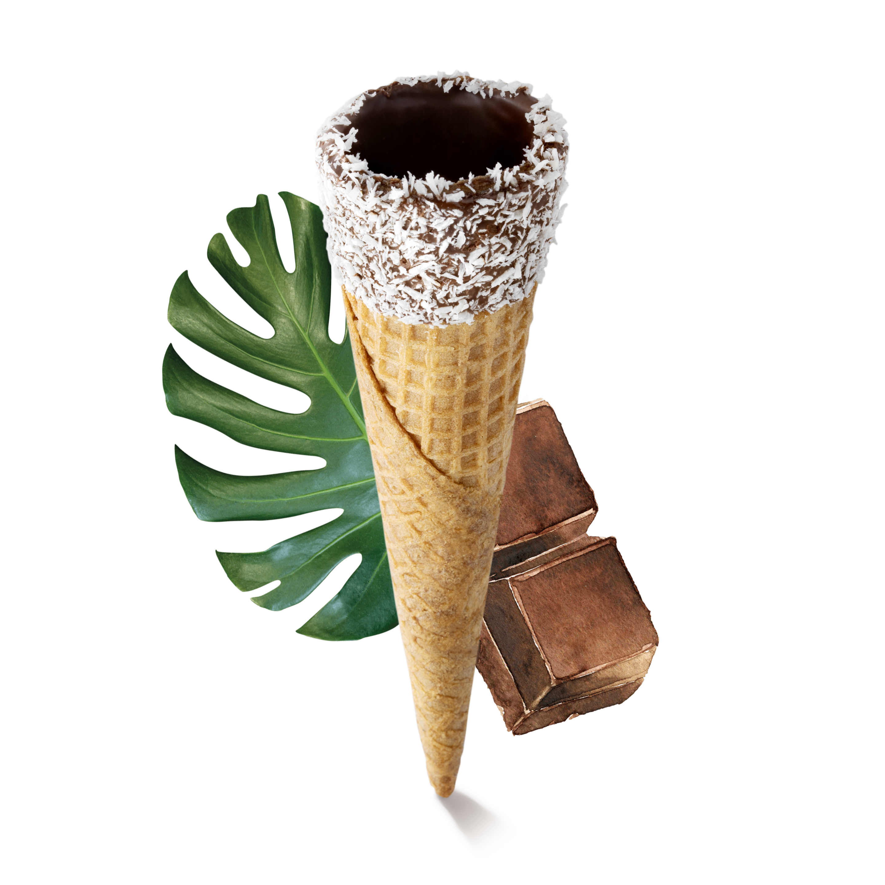 Conoricoperto cioccolato cocco