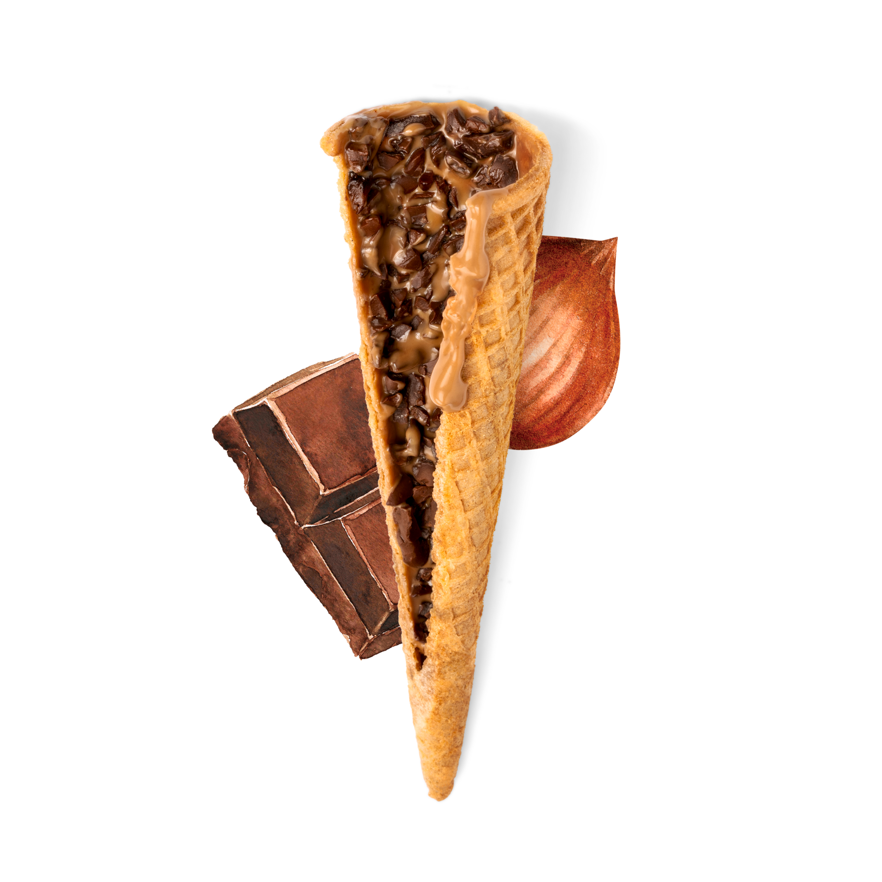 Conoripieno cioccolato nocciola