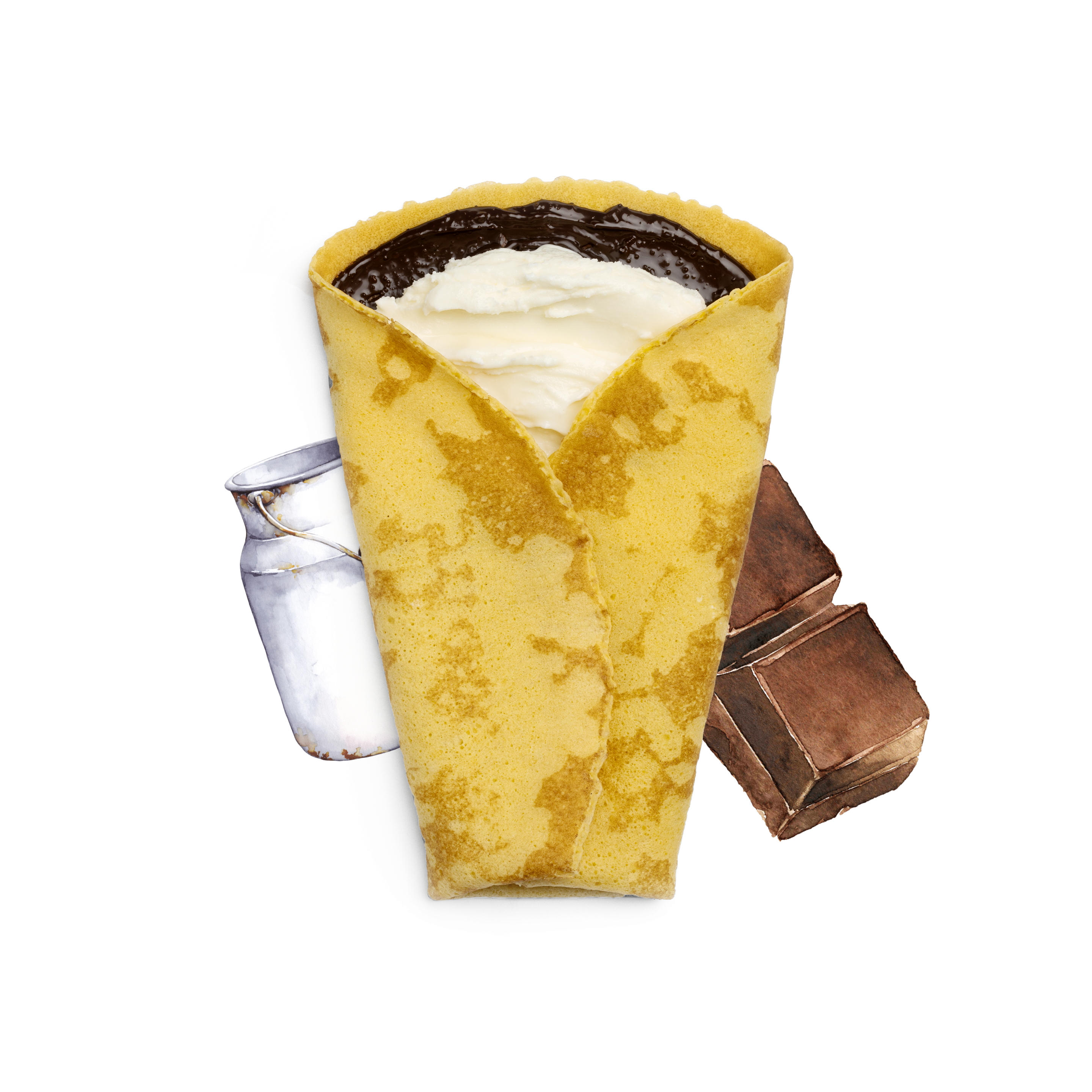 Crepes spalmabile ciocciolato gelat