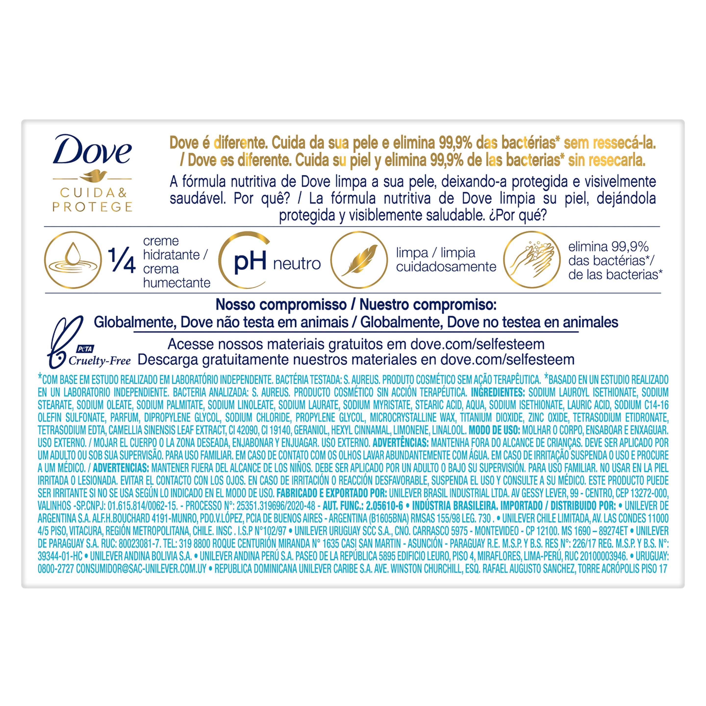 Jabón en barra Antibacterial Dove Cuida & Protege