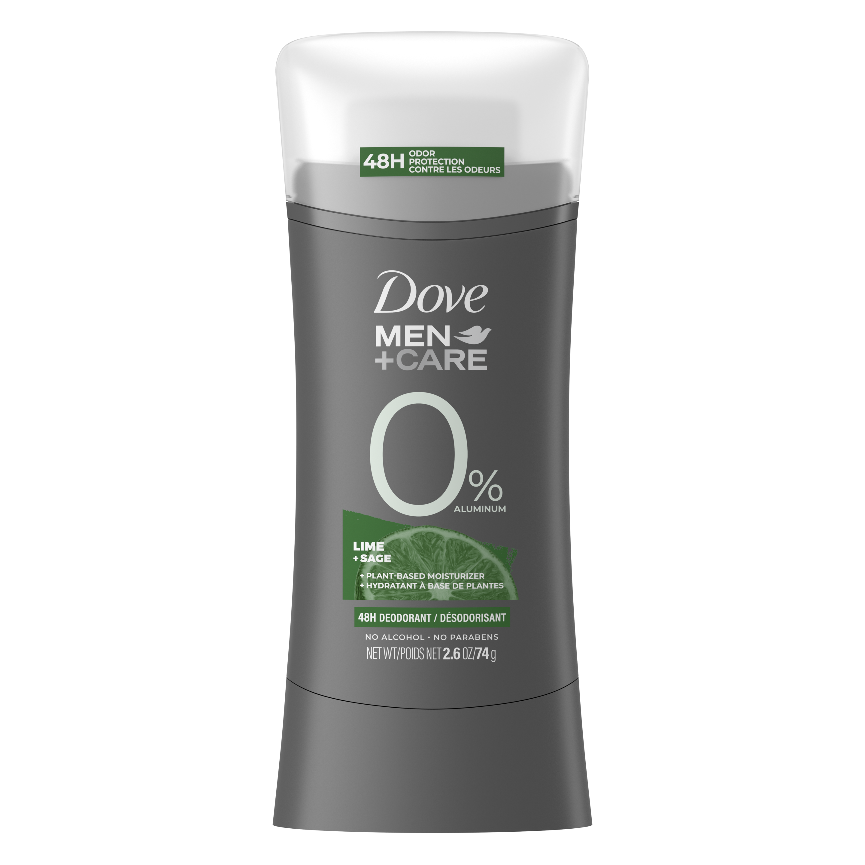 Lime + Sage 0% Aluminum 48h Deodorant Front of Pack