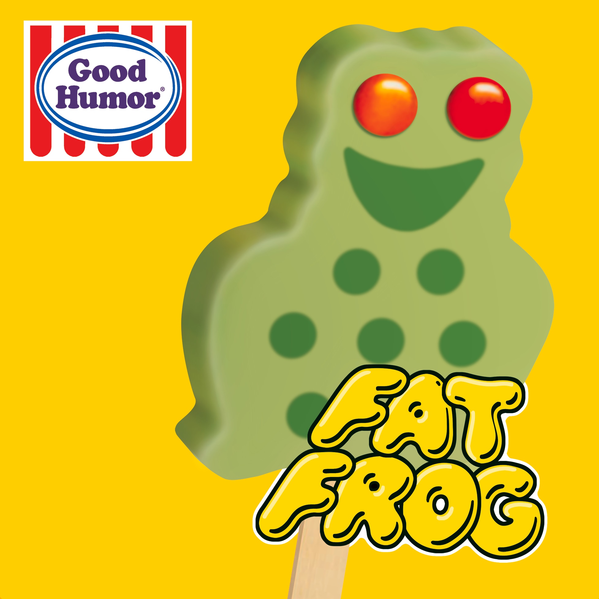 Fat frog ice lolly
