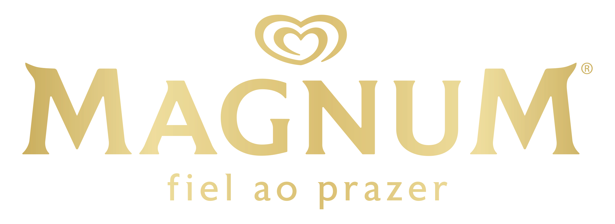 logo dourada de Magnum Brasil Text