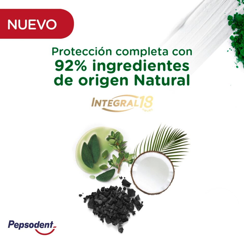 3 grupos de ingredientes naturales de cada pasta y texto 92% ingredientes de origen natural 