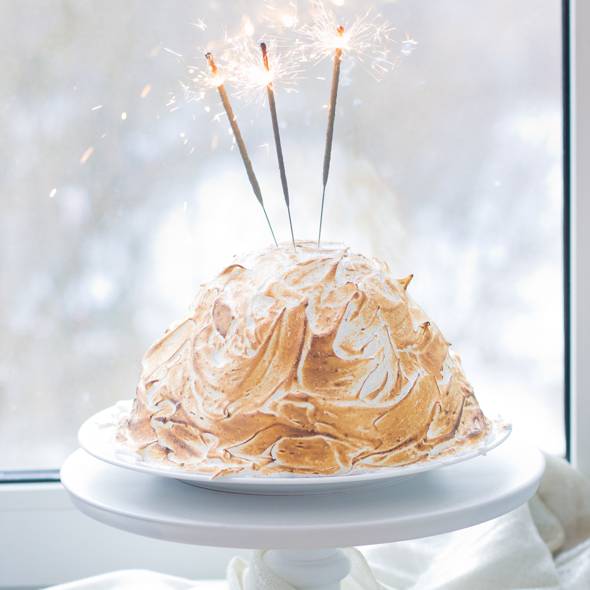 Baked Alaska with Chocolate Ice Cream