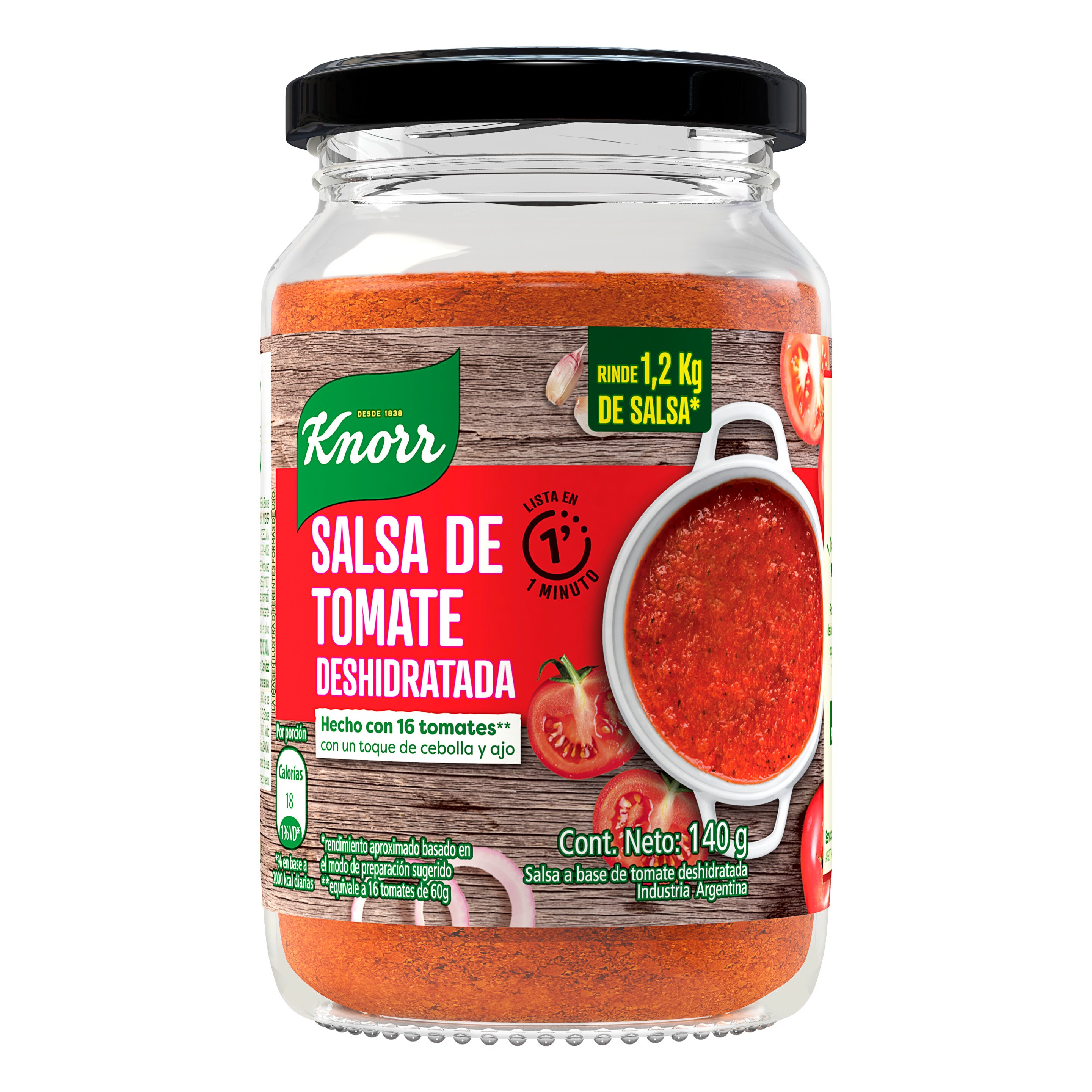 Envase de Salsa de tomates deshidratada 140g Knorr