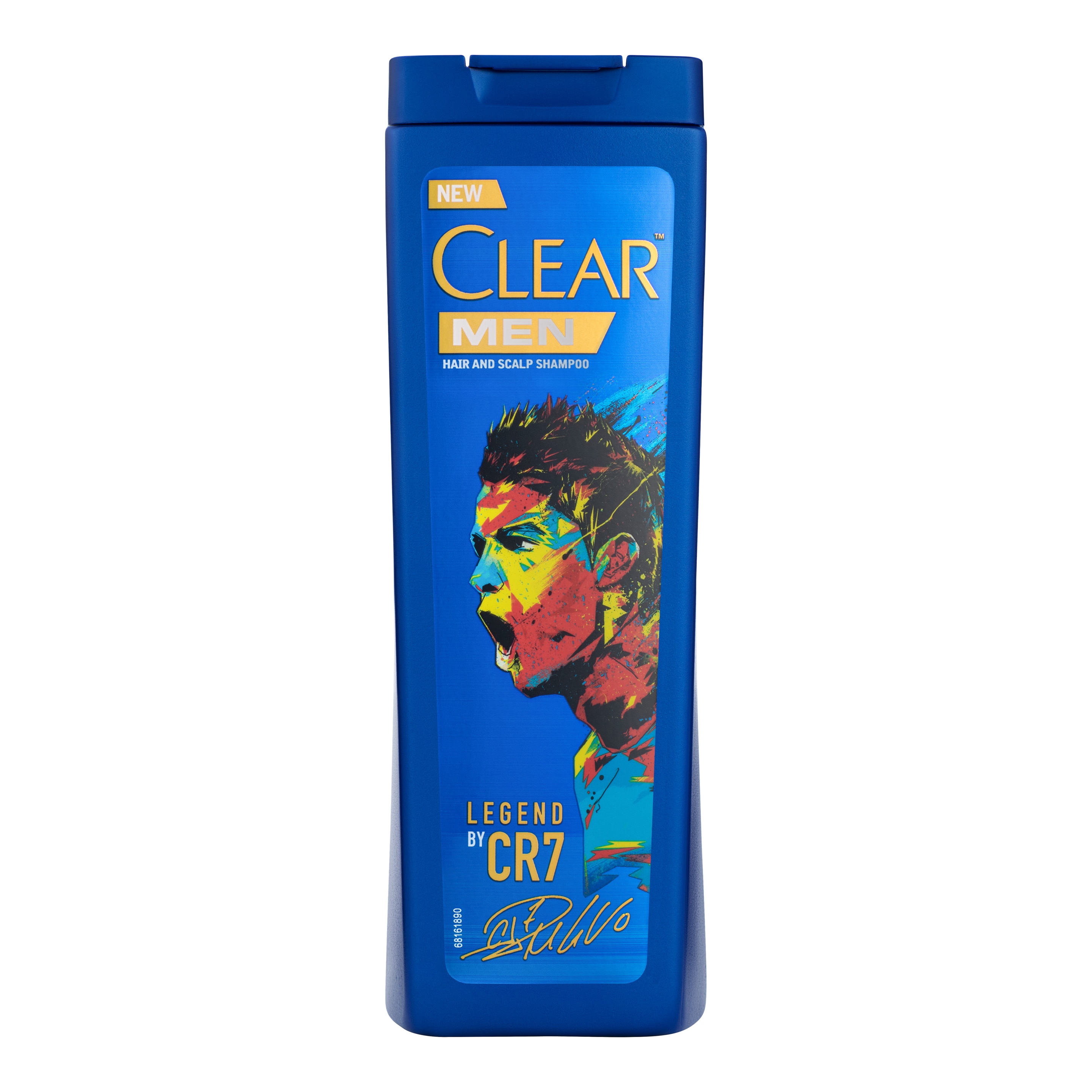 Front of shampoo pack ШАМПУНЬ CLEAR ПРОТИ ЛУПИ ДЛЯ ЧОЛОВІКІВ CR 7 400ml