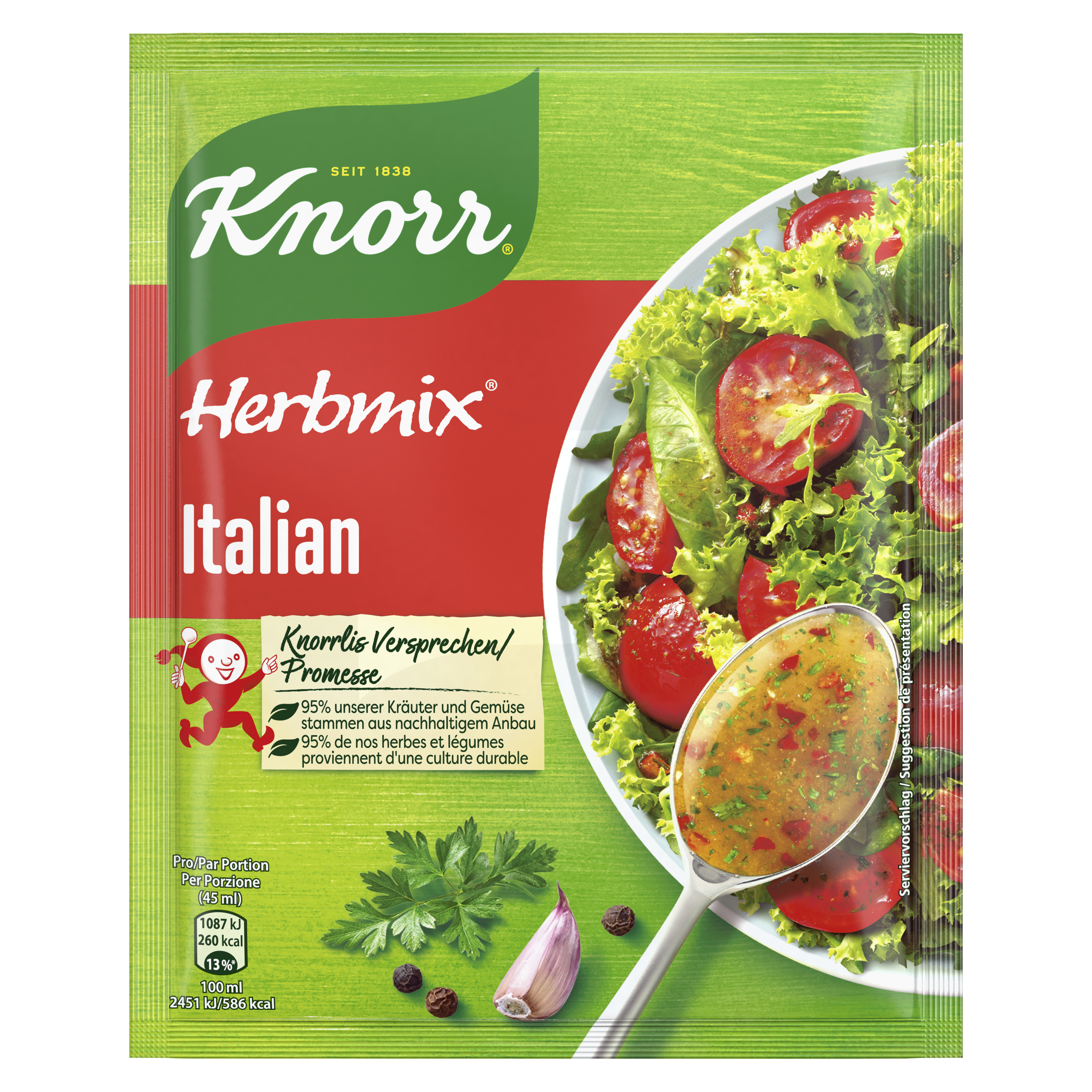 KNORR Herbmix Italian 70 g Nachfüllbeutel
