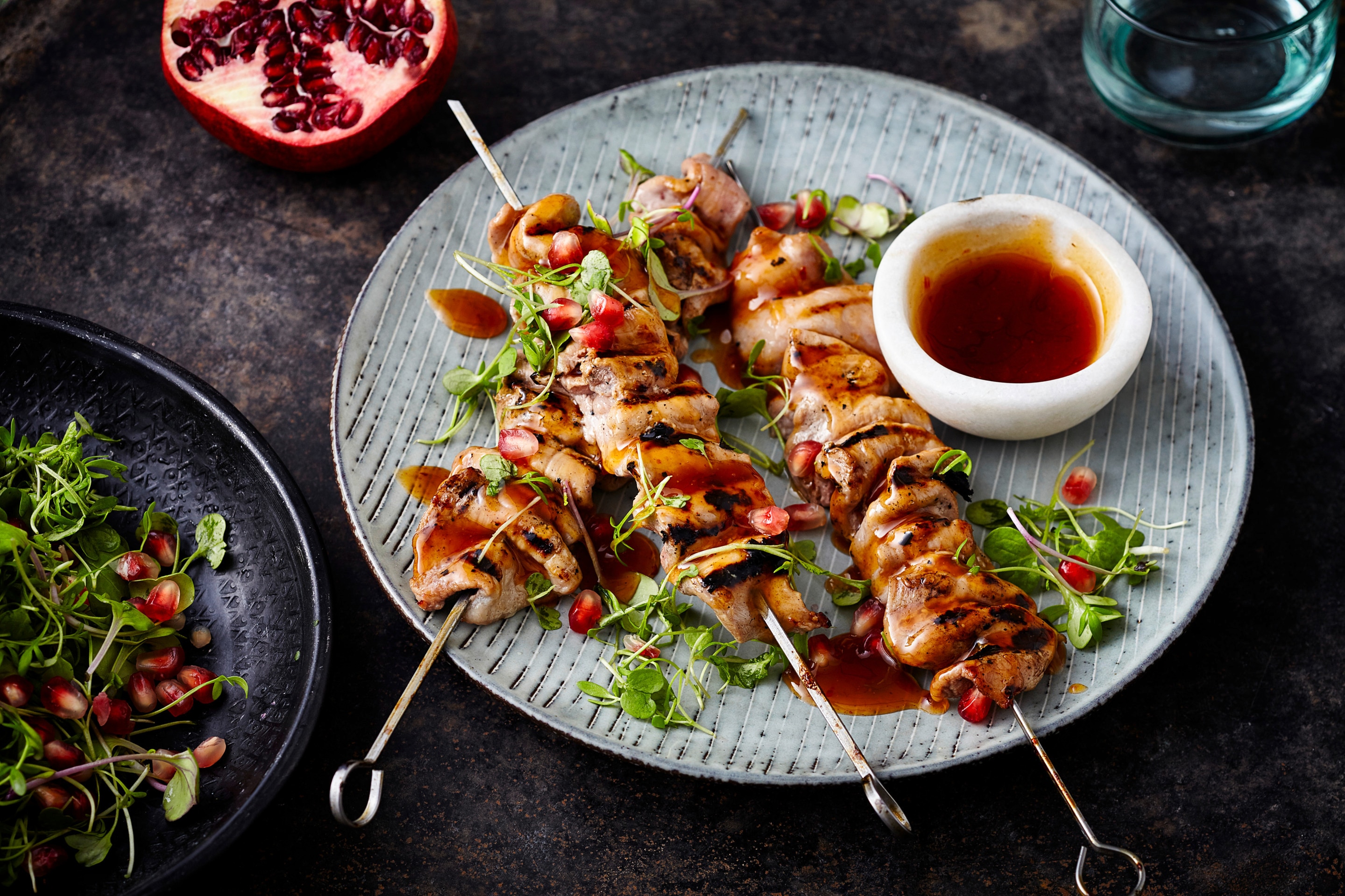 Gegrillte Schweinefilet-Spieße