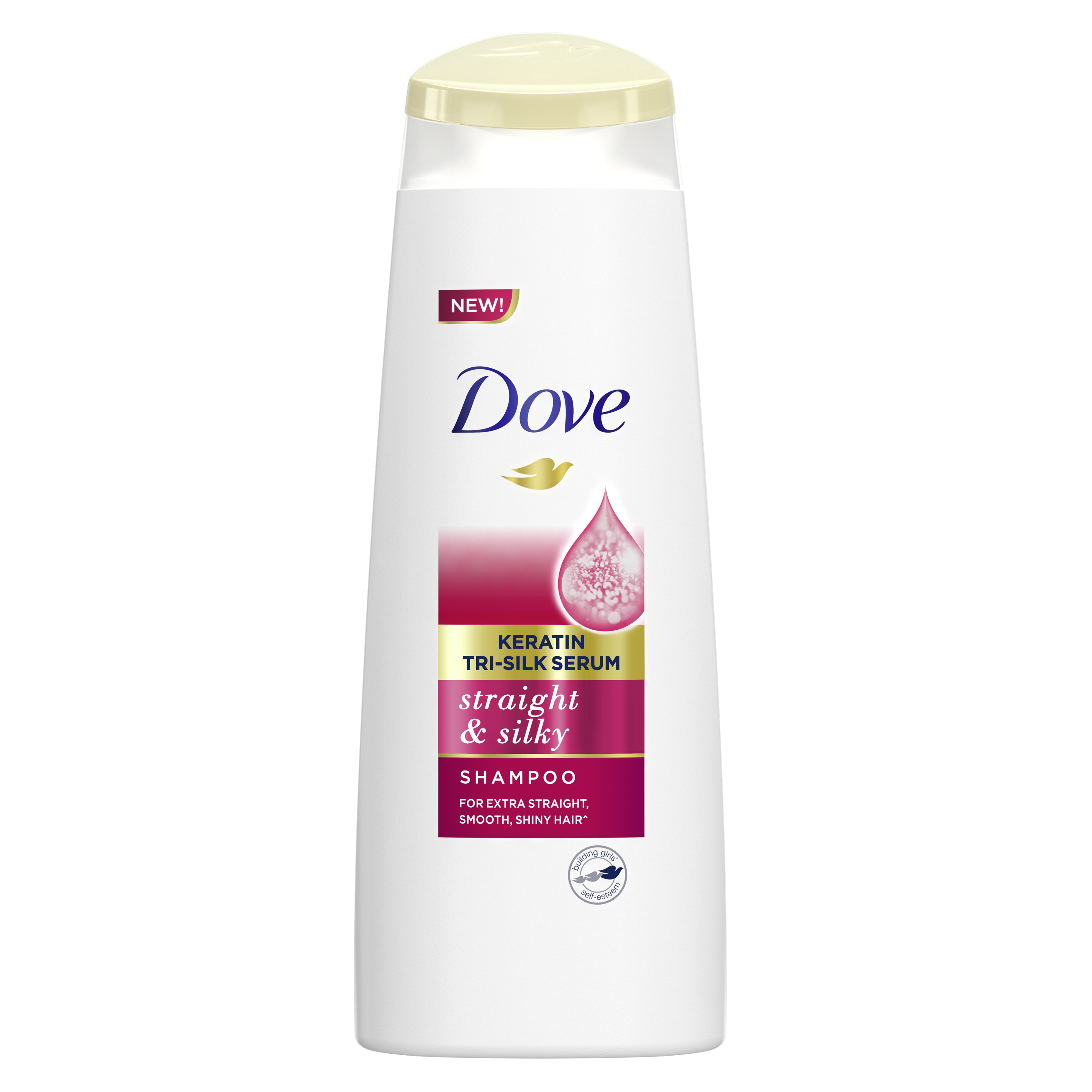 Straight and Silky Keratin TriSilk Serum Shampoo Dove