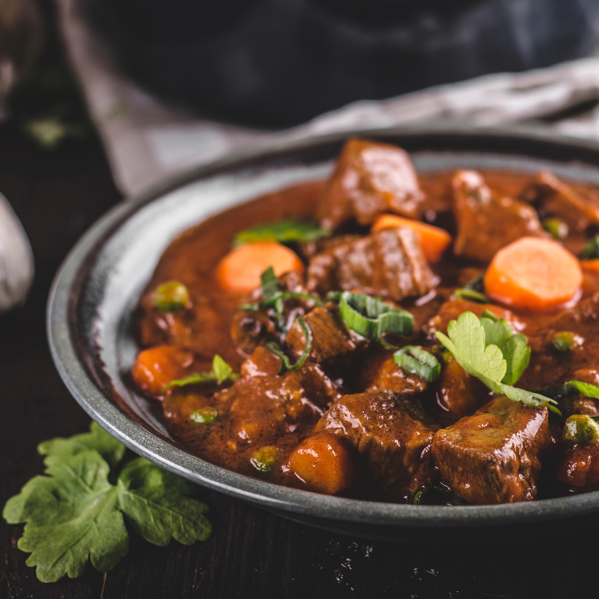 Beef curry with carrots