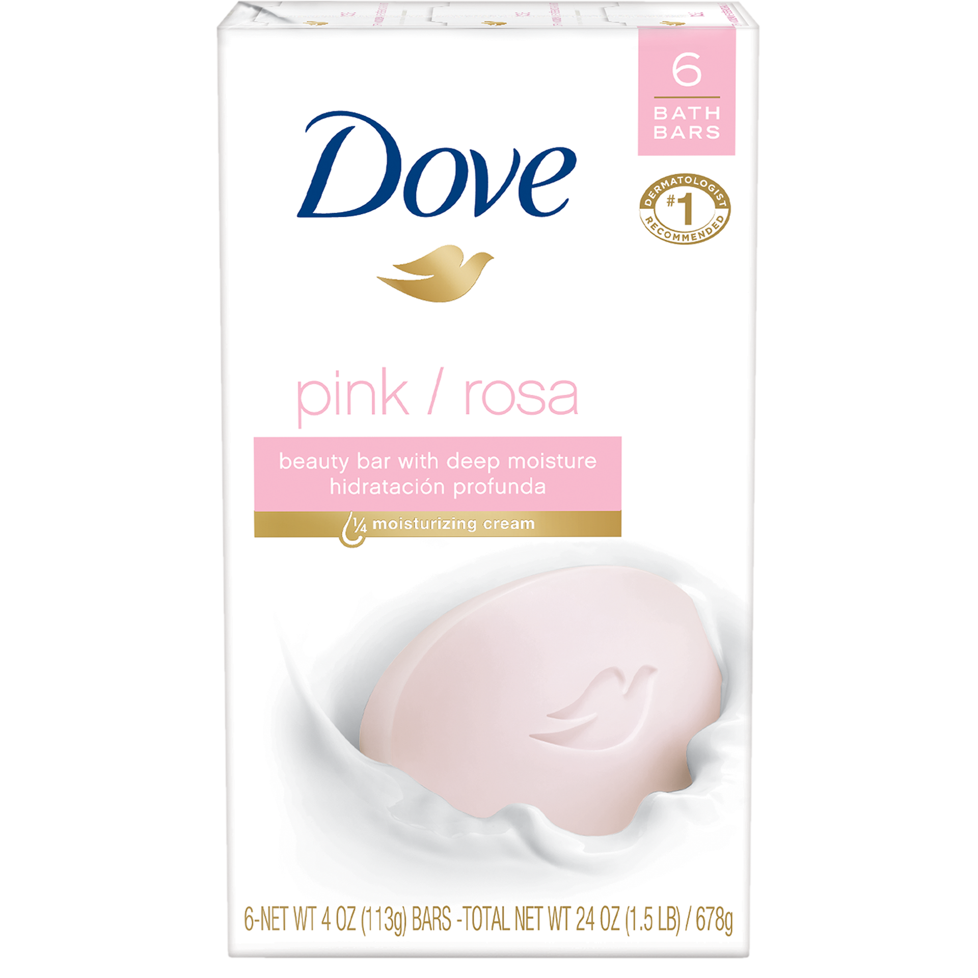 Dove Pink Beauty Bar 6 bar 4 oz