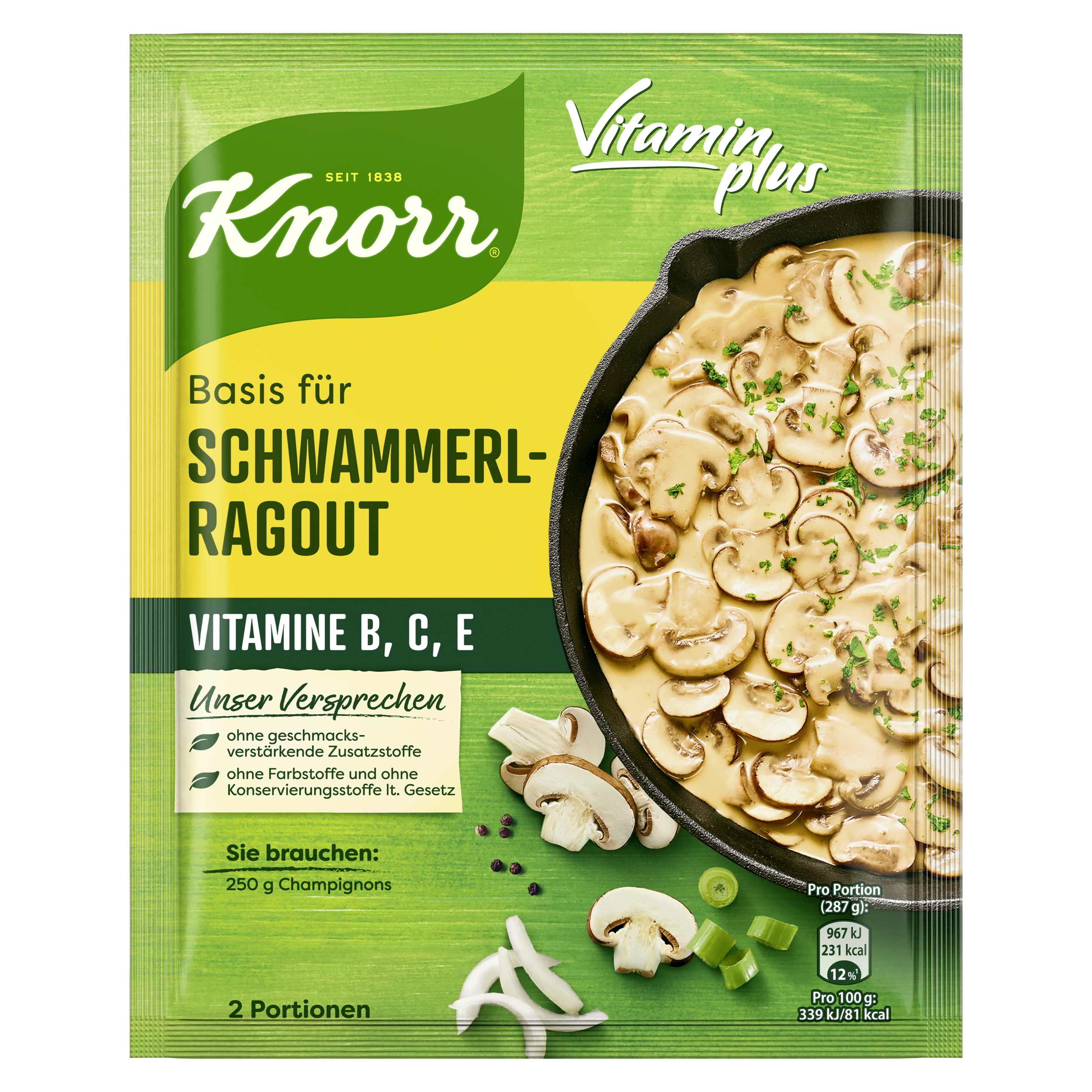 Knorr Vitamin Plus Basis für Schwammerlragout 2 Portionen