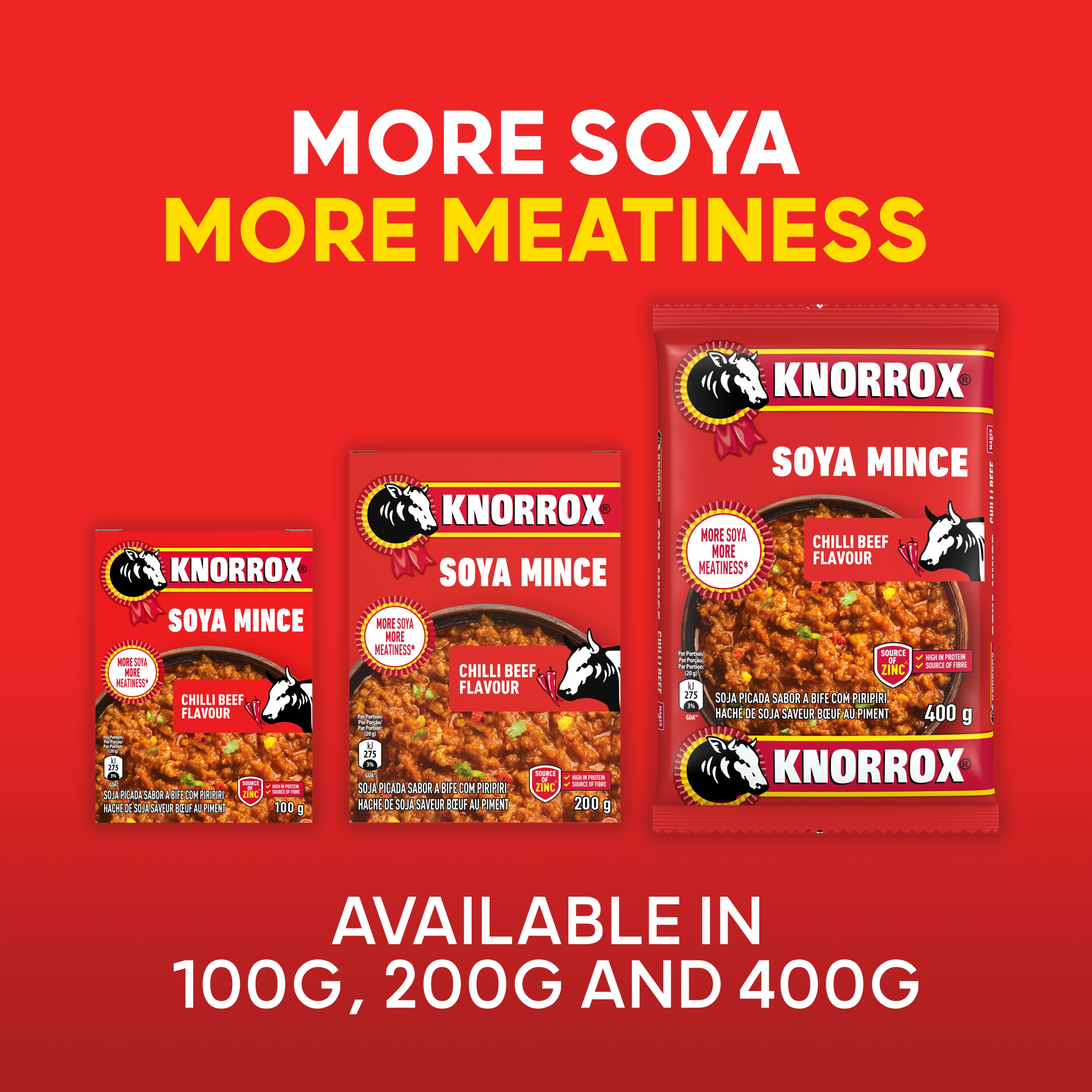 Knorrox Chilli Beef Flavoured Soya Mince 100g